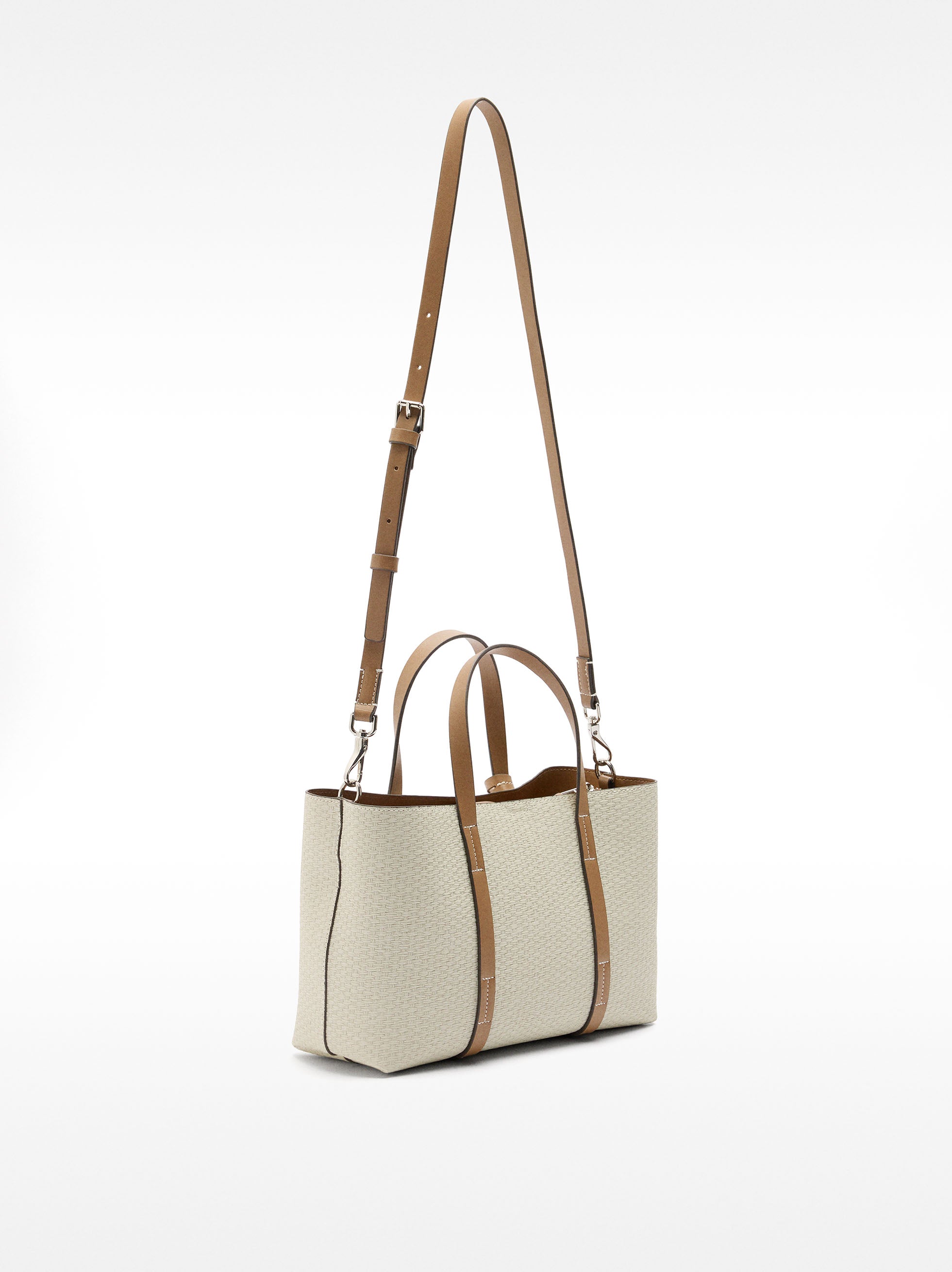 Cartera Tote Con Textura