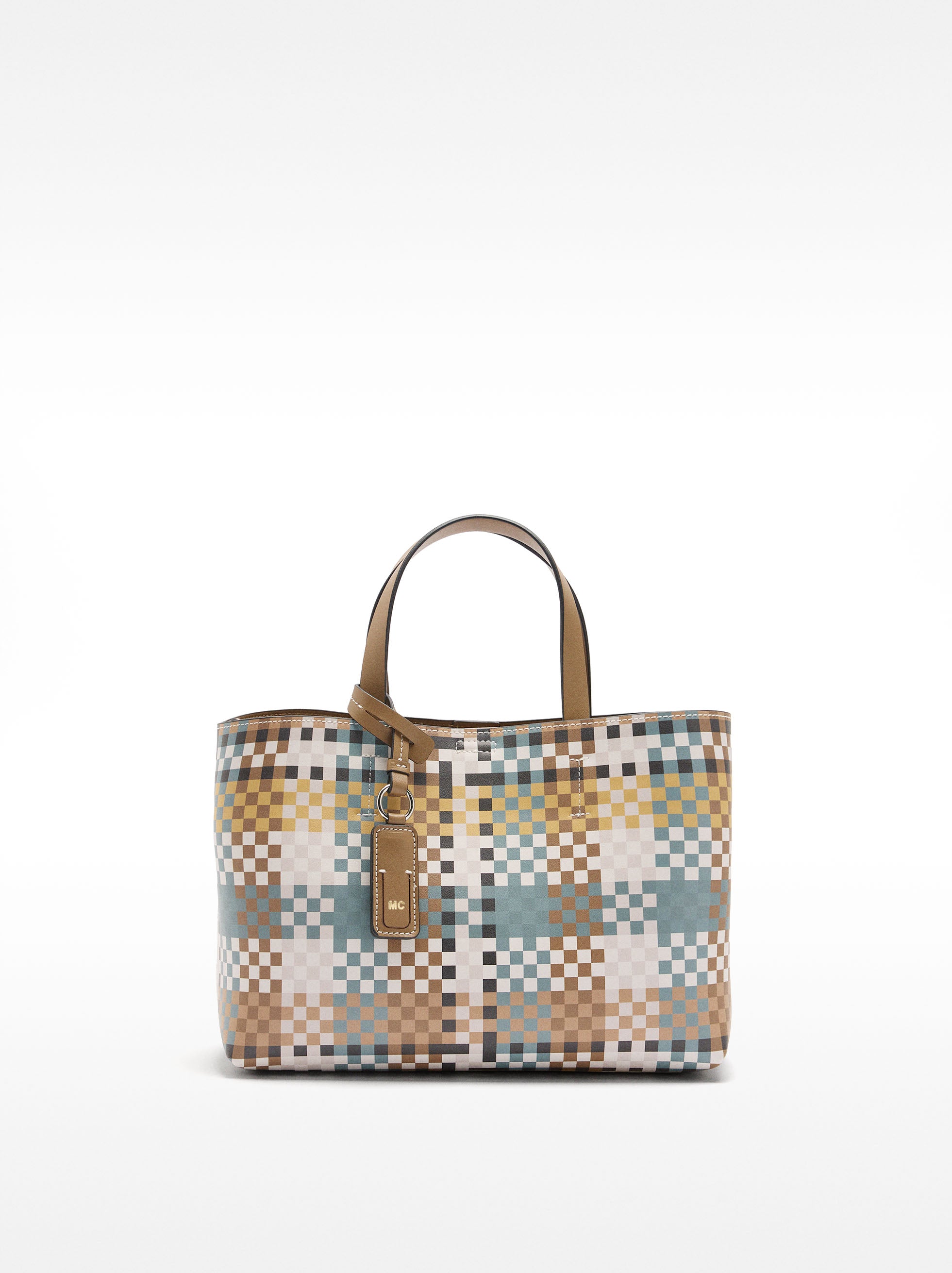 Cartera Tote De Cuadros