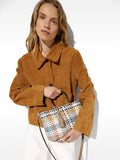 Cartera Tote De Cuadros