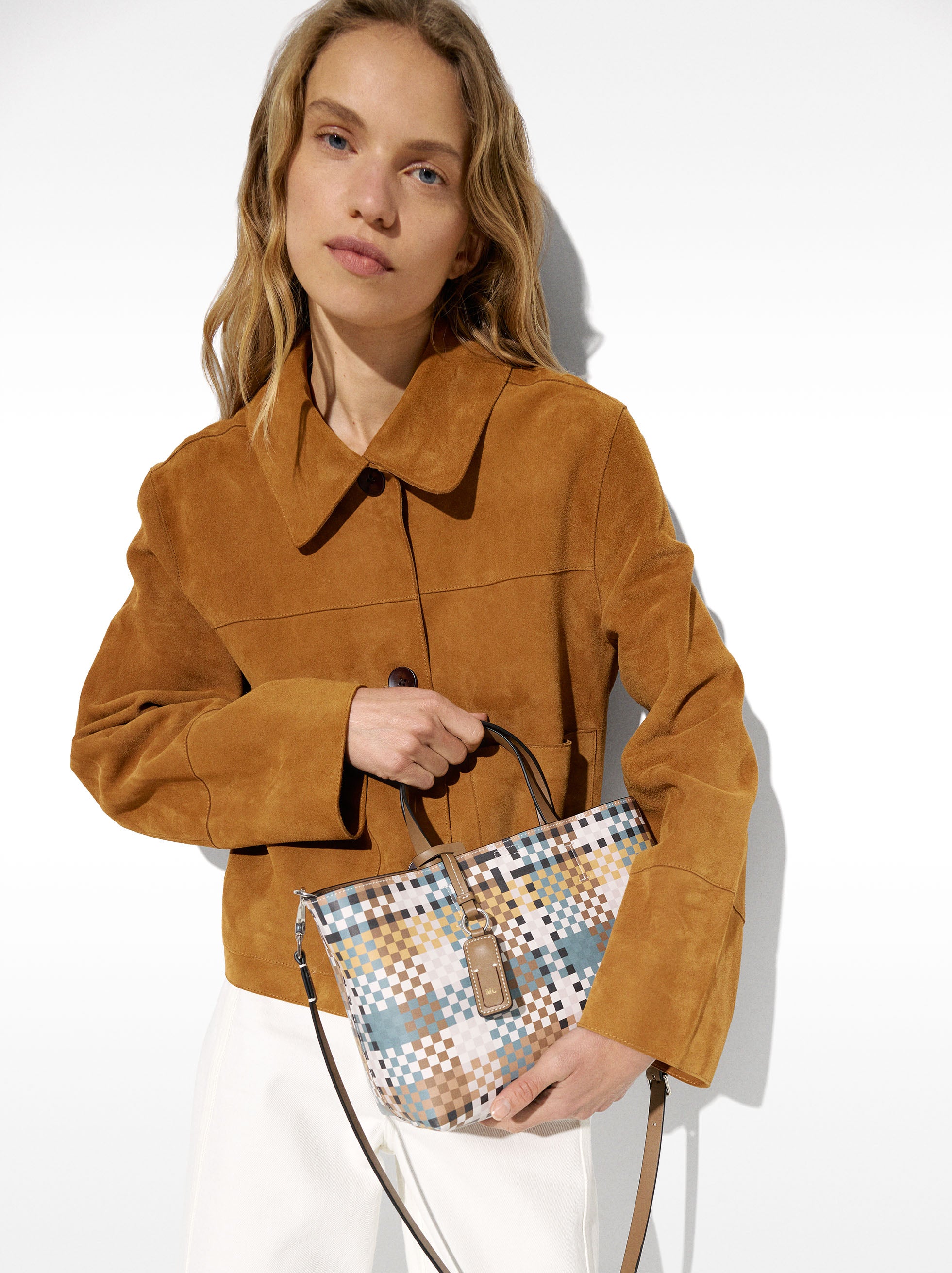 Cartera Tote De Cuadros