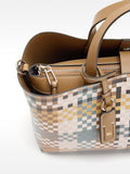 Cartera Tote De Cuadros