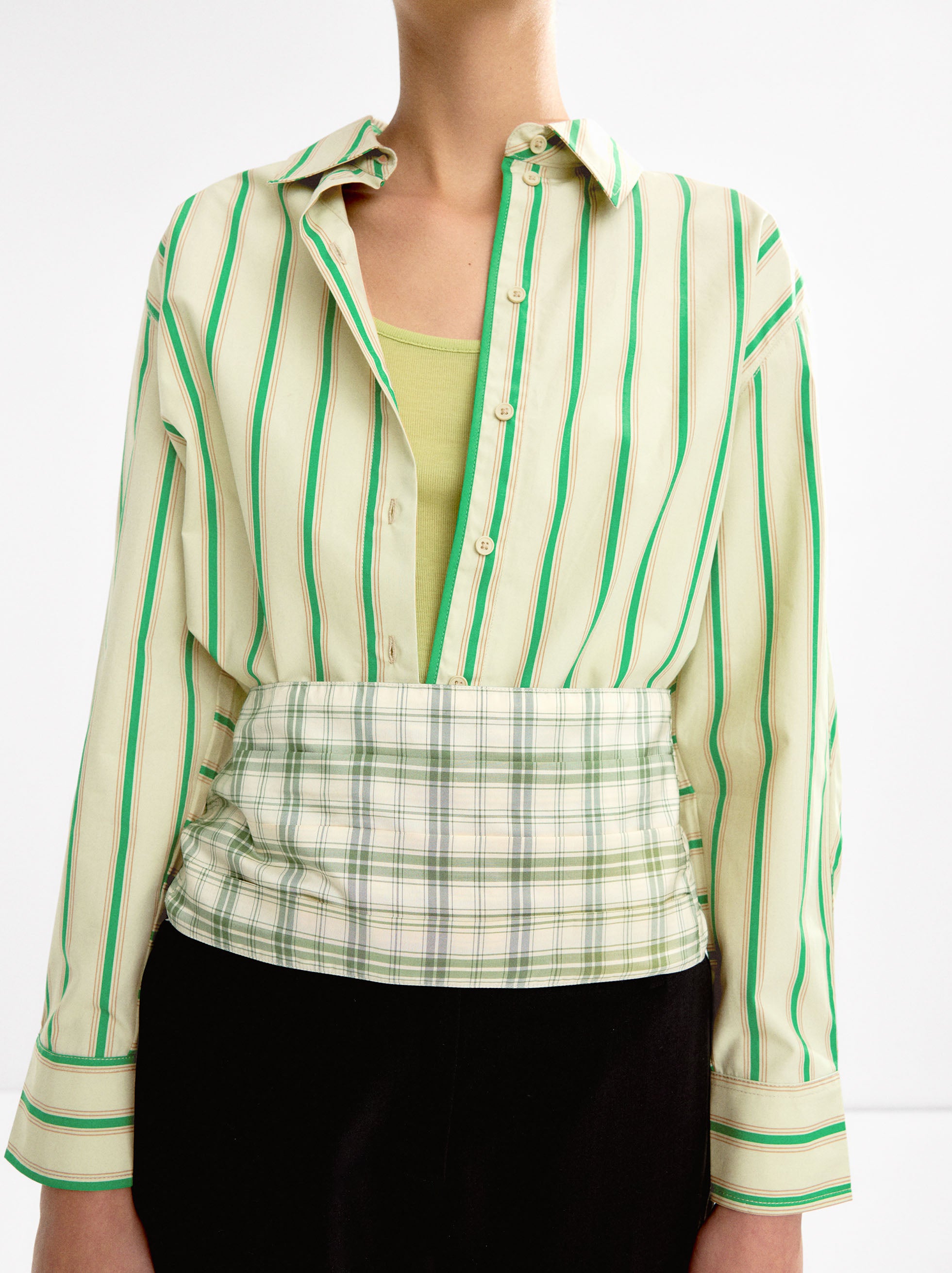 Camisa 100% Algodón A Rayas