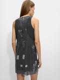 Vestido Estampado Con Lentejuelas