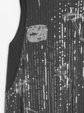 Vestido Estampado Con Lentejuelas