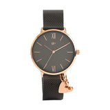 Reloj Pulsera De Acero Inoxidable Con Coração