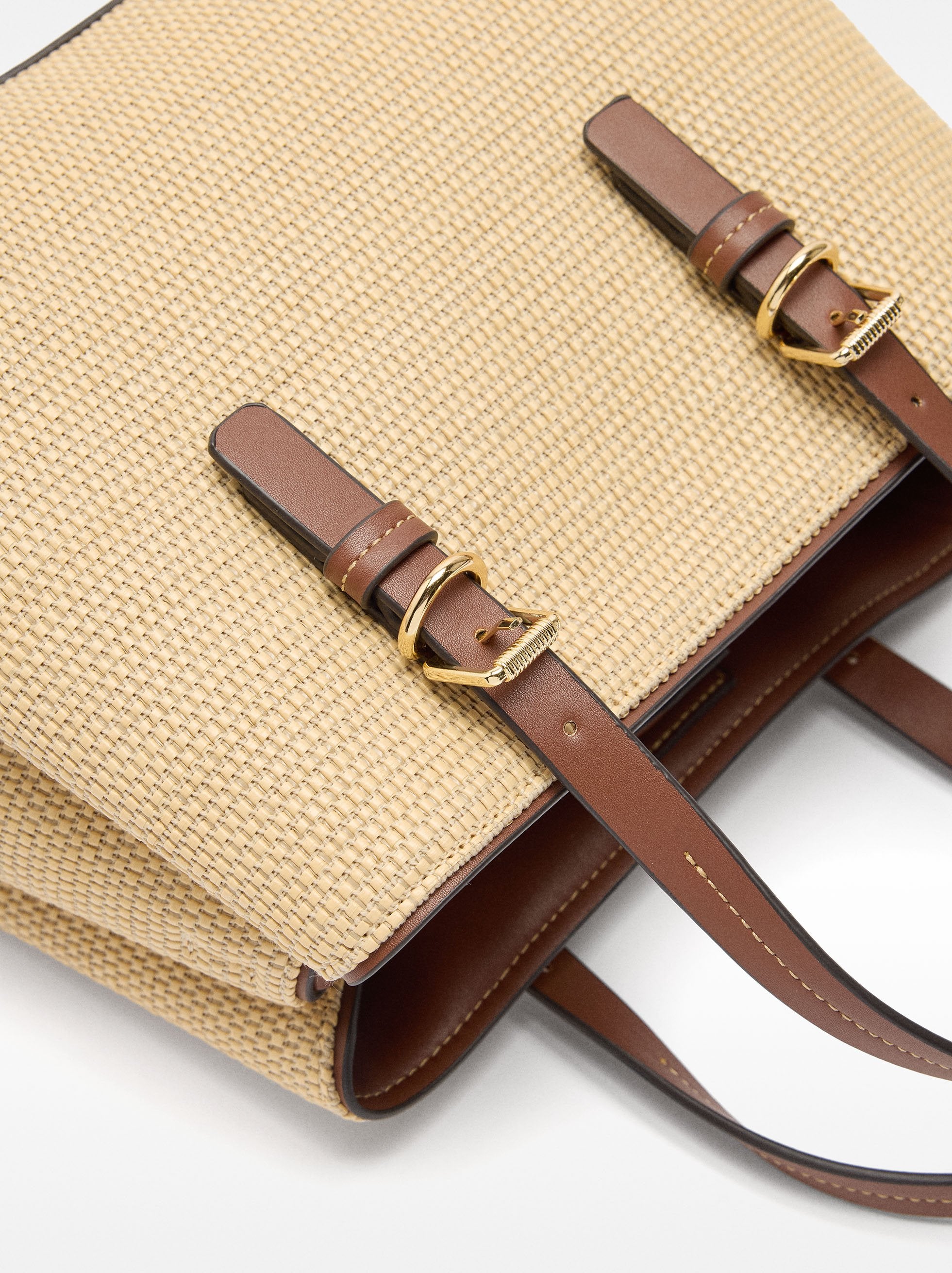 Cartera Tote Efecto Rafia