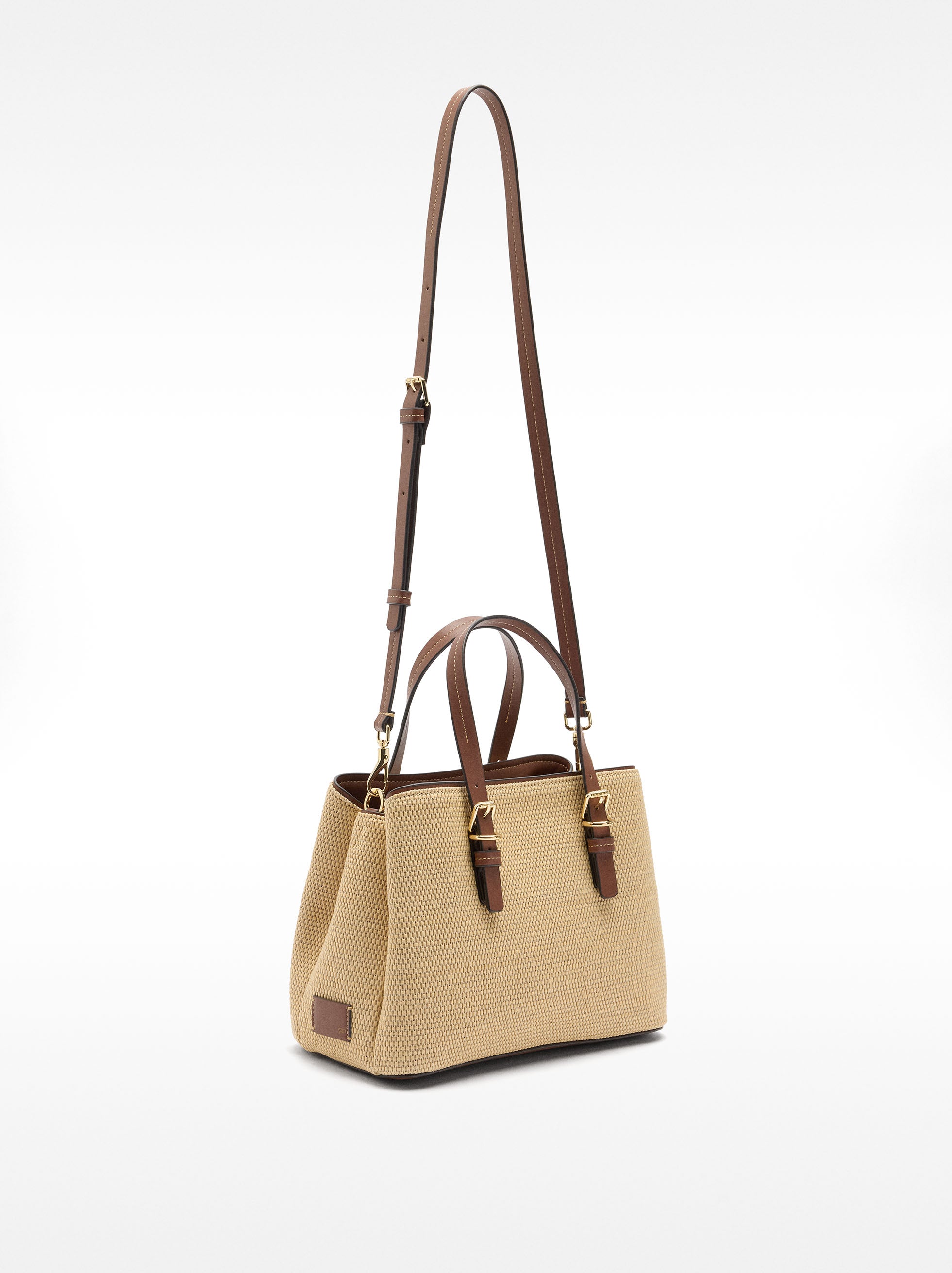Cartera Tote Efecto Rafia