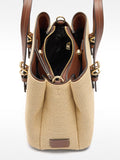 Cartera Tote Efecto Rafia