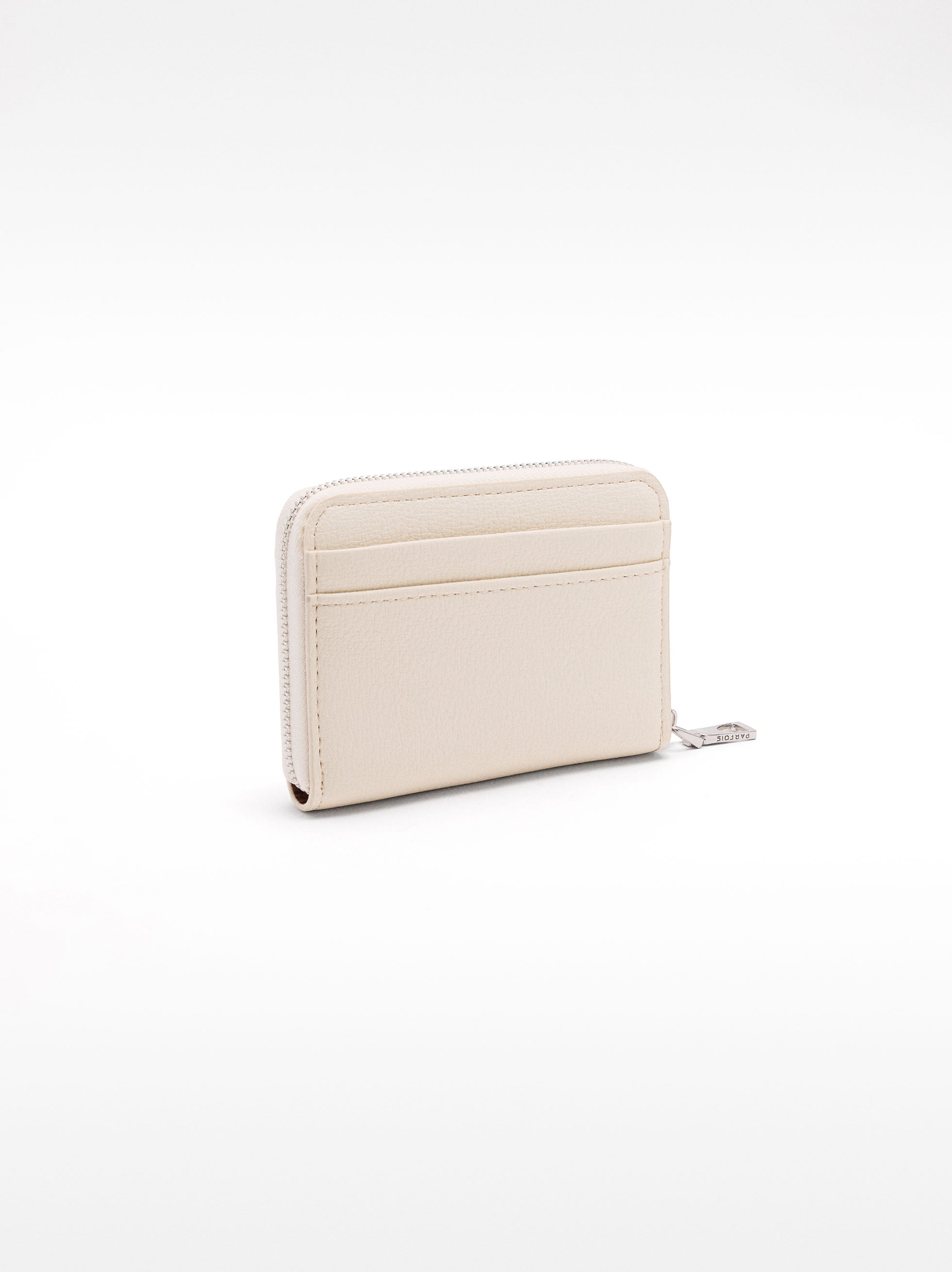 Billetera Con Textura Y Cierre De Cremallera Xs