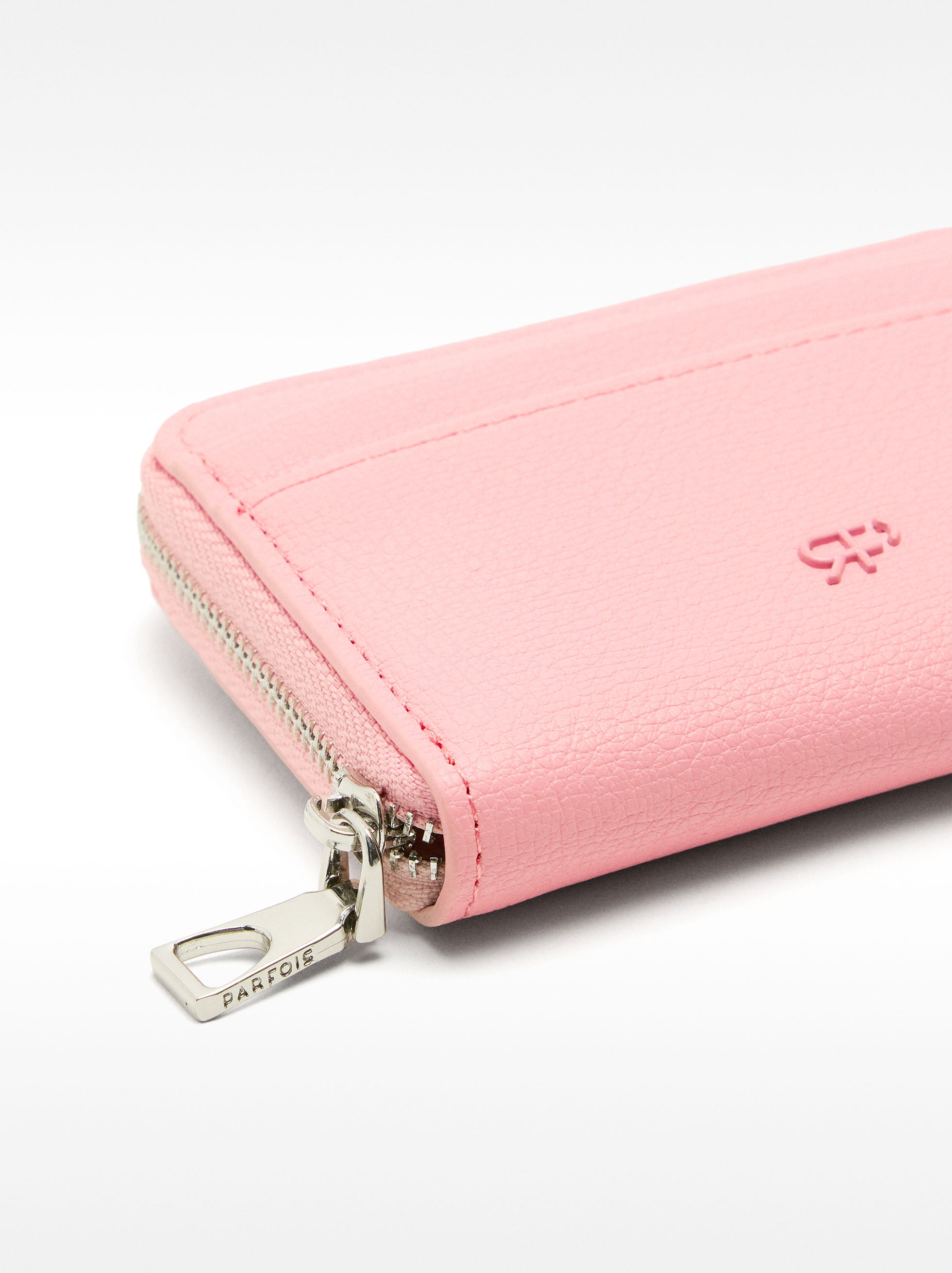 Billetera Con Textura Y Cierre De Cremallera Xs