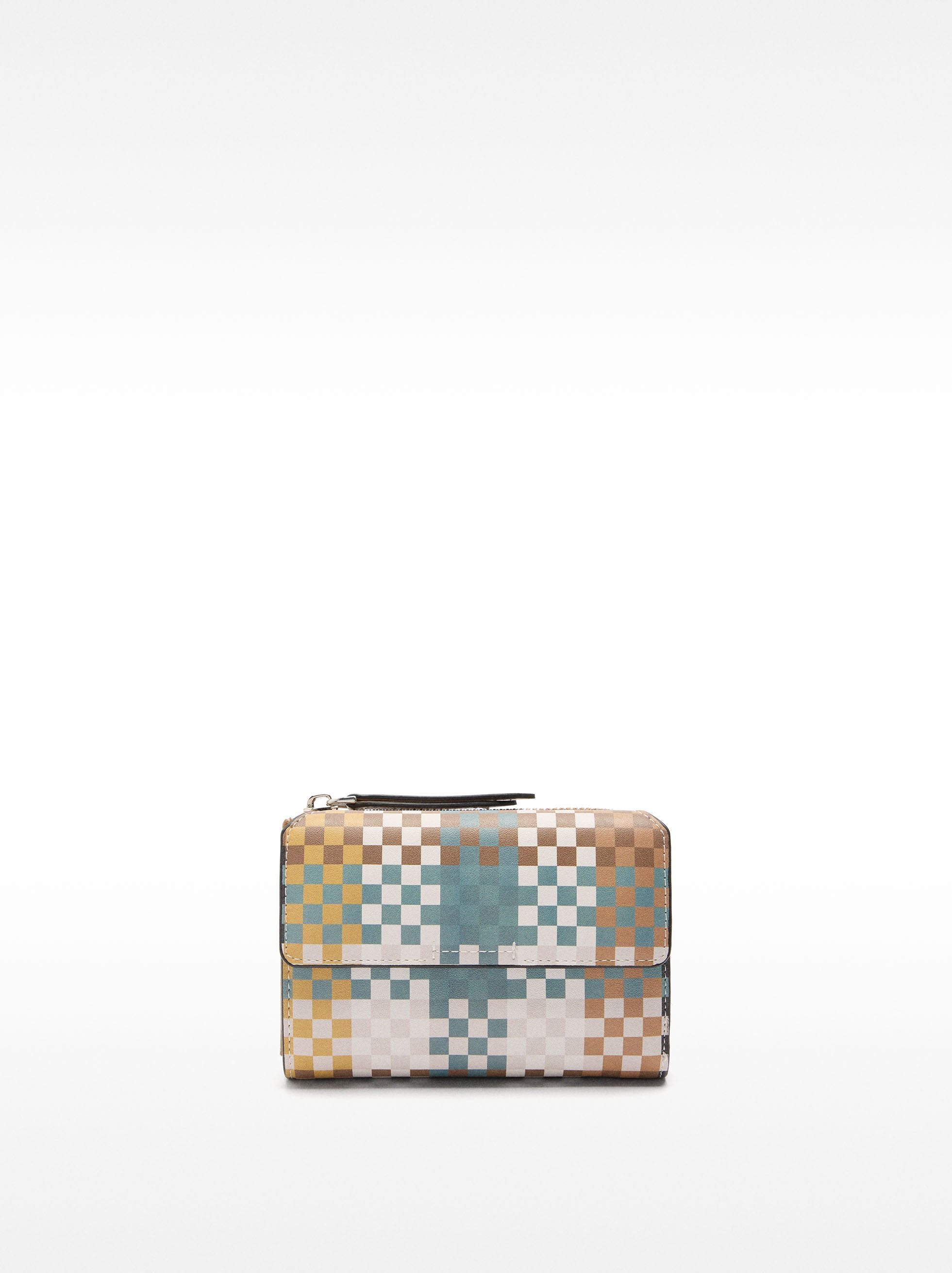 Billetera Estampada Cuadrados S