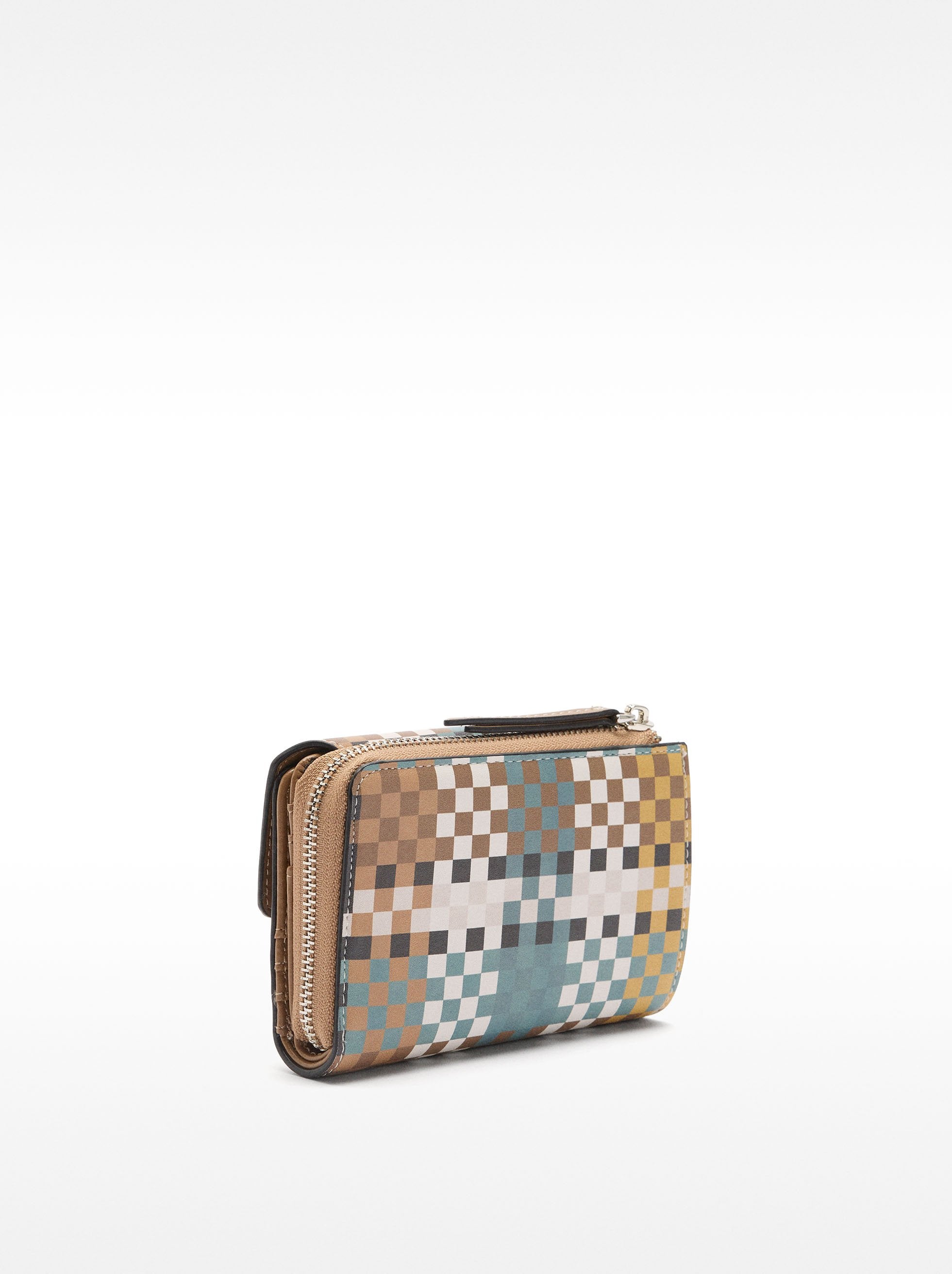 Billetera Estampada Cuadrados S
