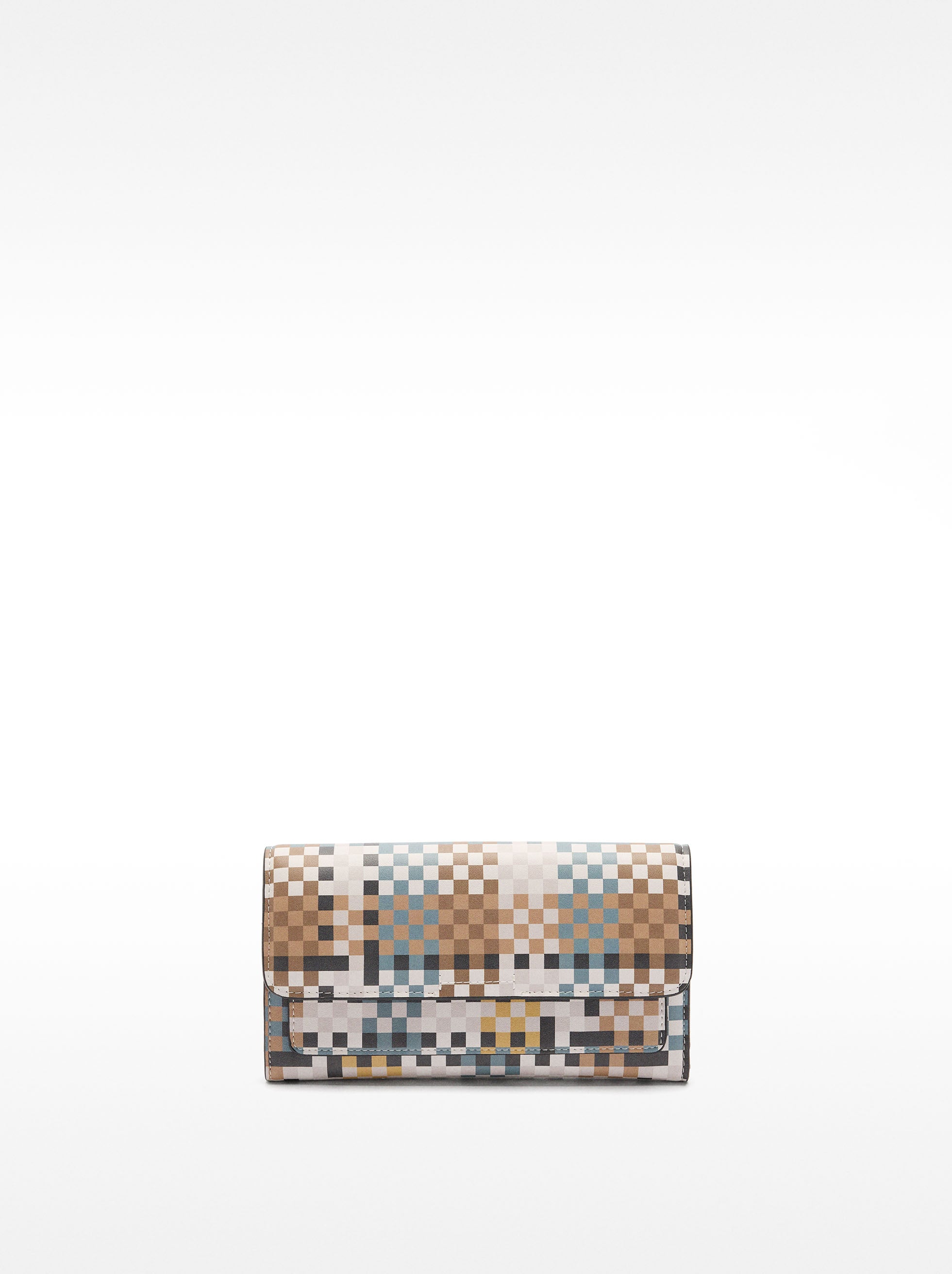 Billetera Estampada Cuadrados L