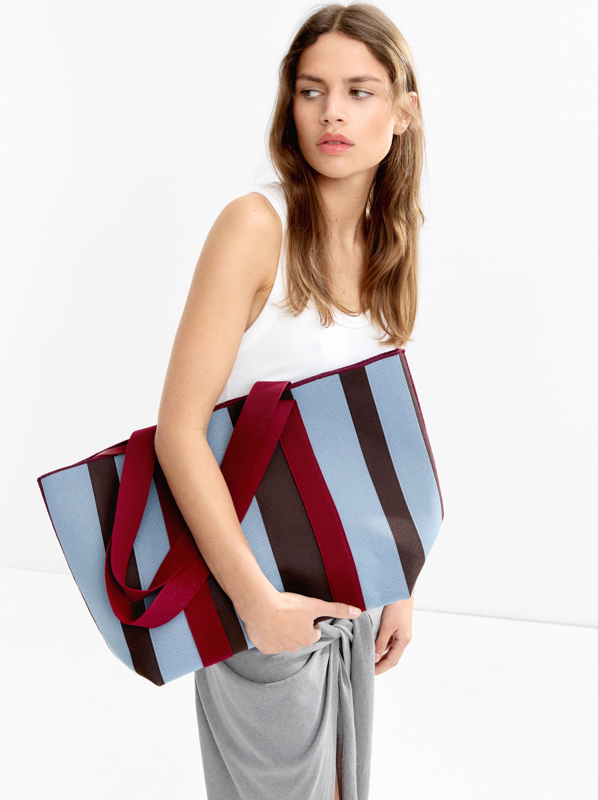 Cartera Shopper A Rayas
