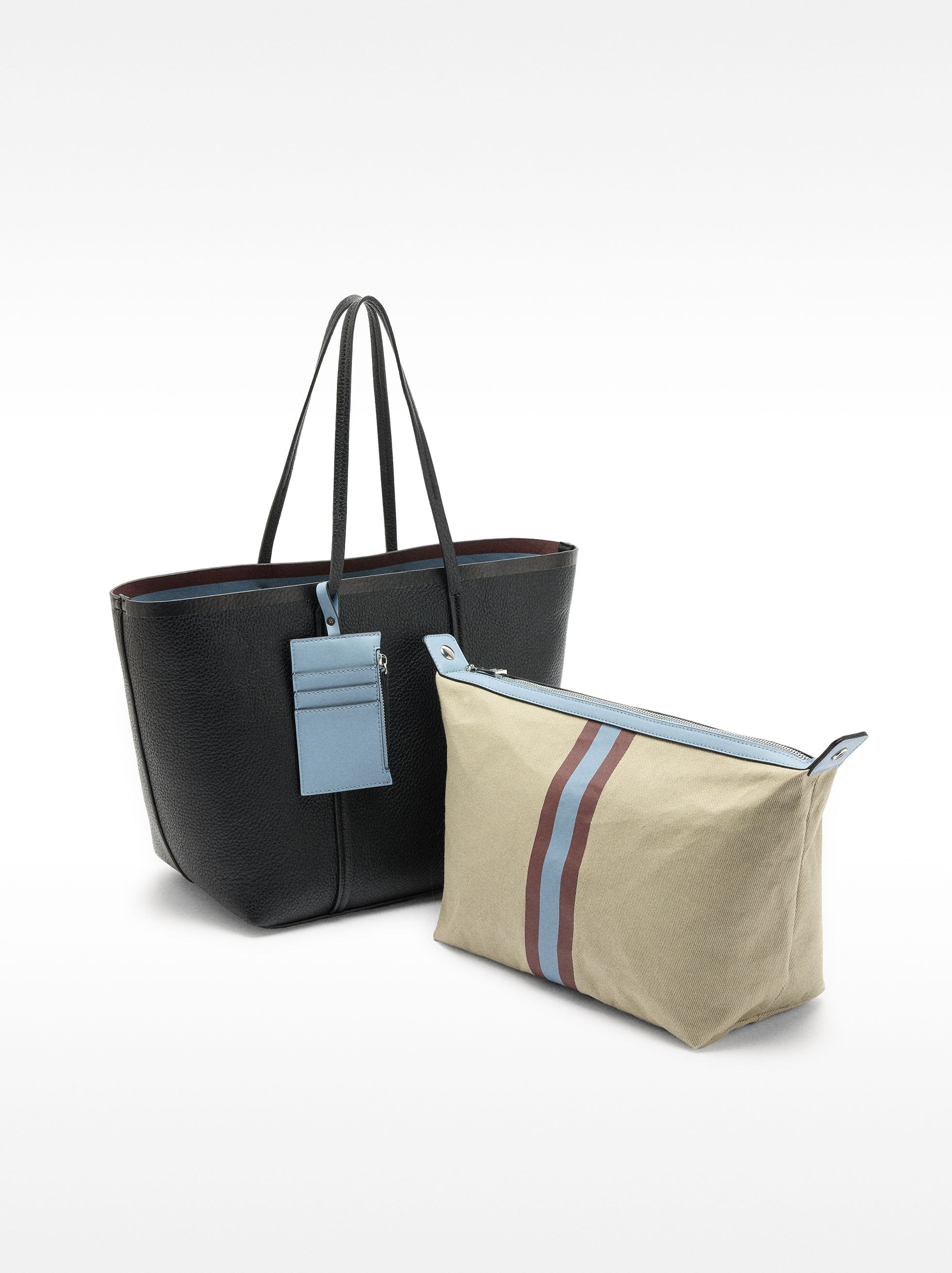 Cartera Shopper Con Colgante