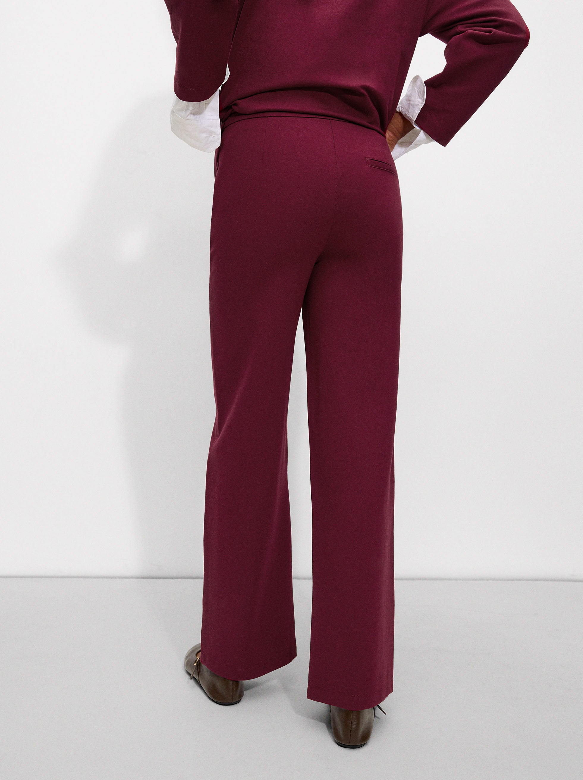 Pantalón Recto De Tiro Medio