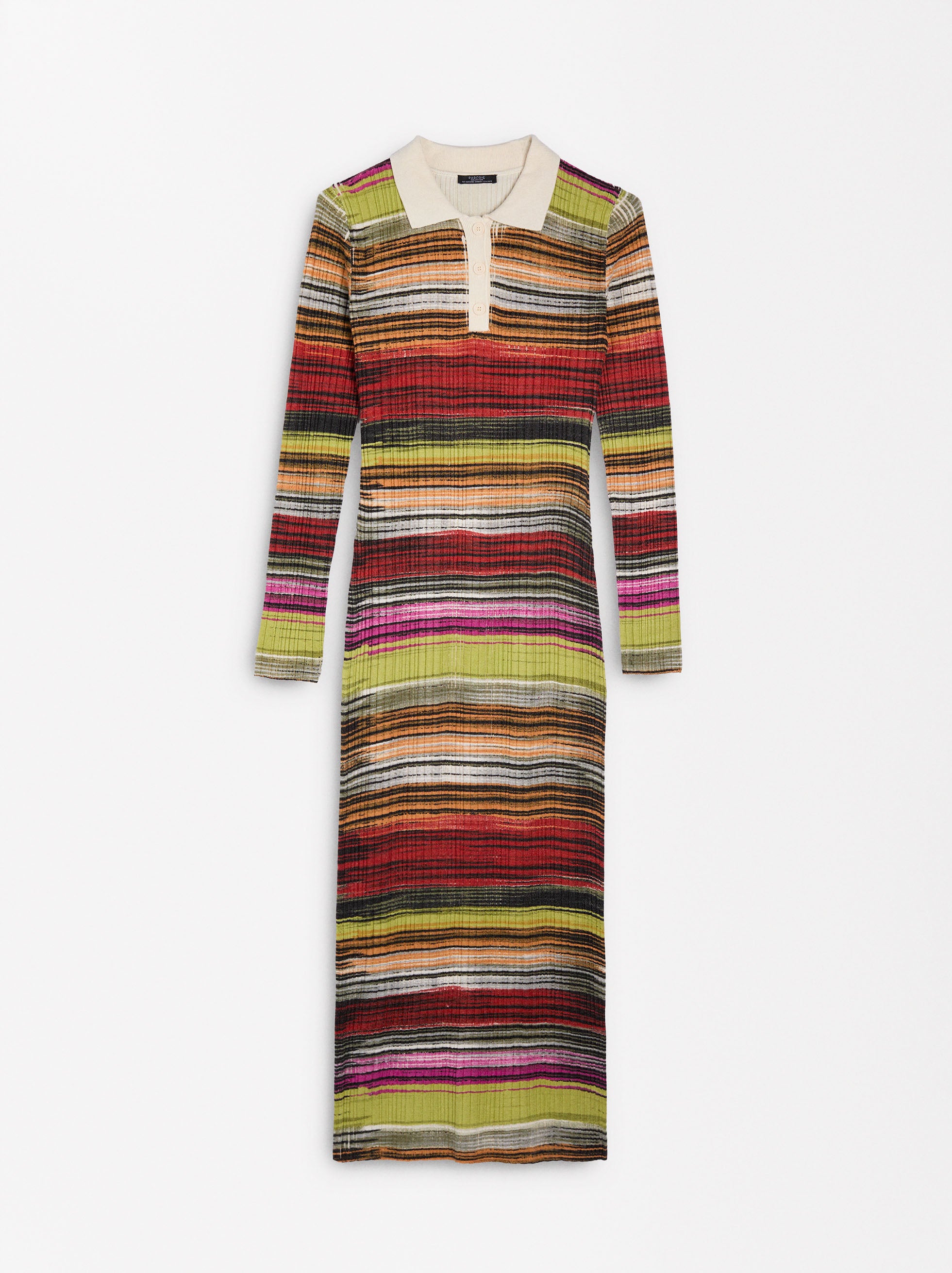 Vestido De Punto A Rayas