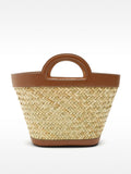 Bolso Tote De Rafia Con Asa Bandolera M