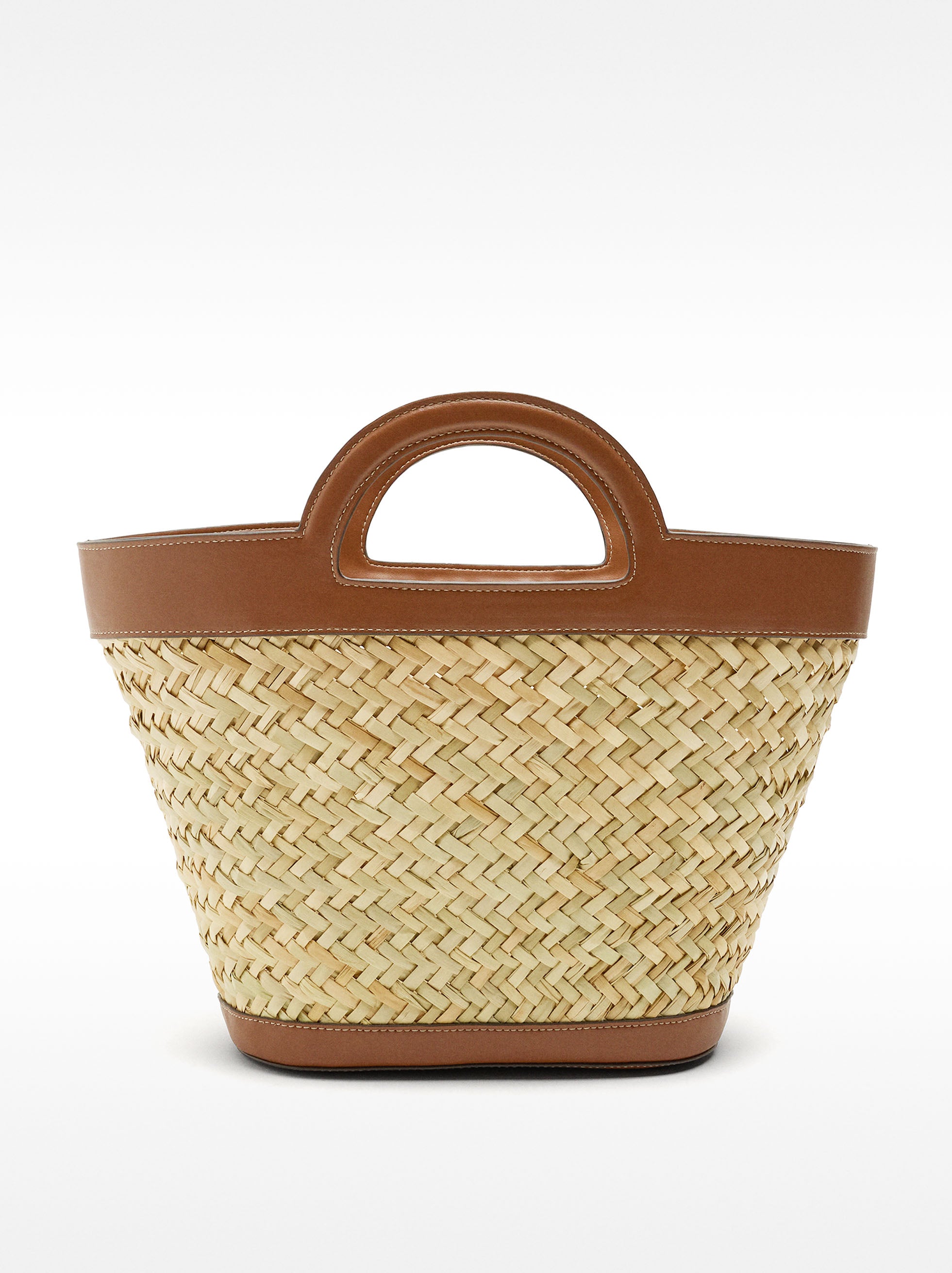 Bolso Tote De Rafia Con Asa Bandolera M