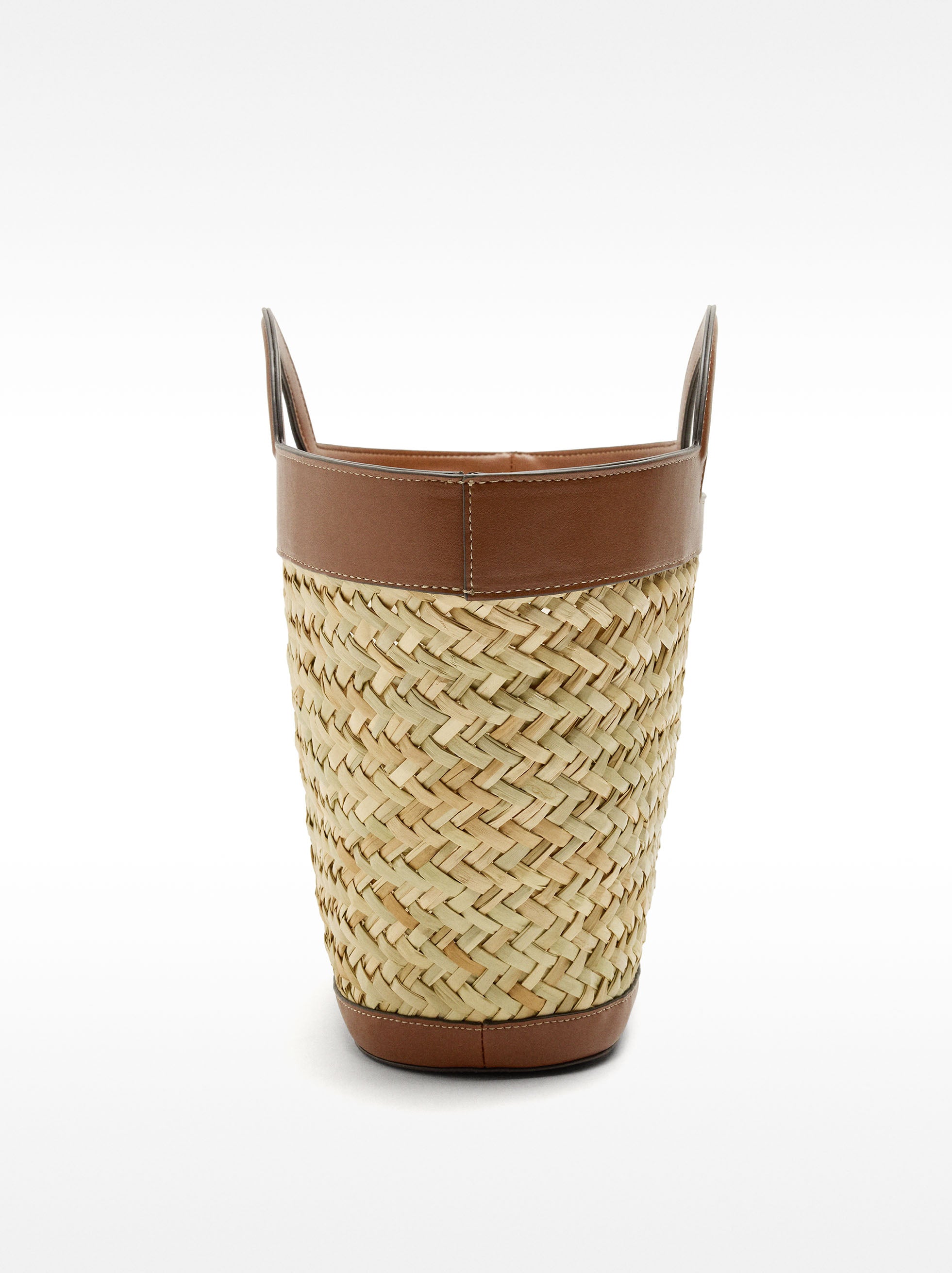 Bolso Tote De Rafia Con Asa Bandolera M