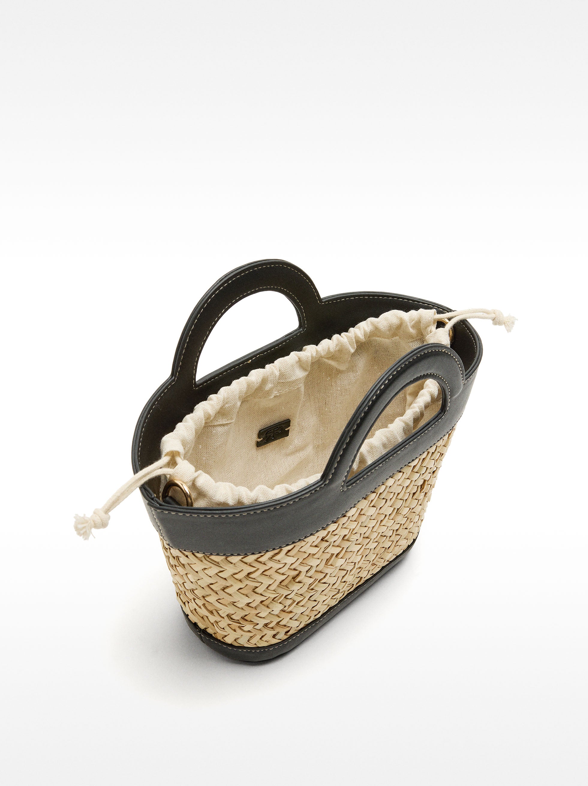 Cesta Tote De Rafia Con Asa Bandolera S