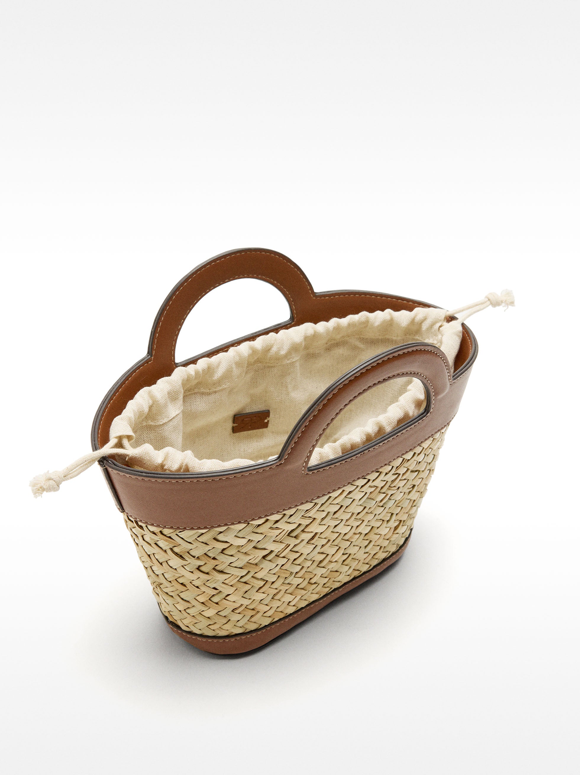 Cesta Tote De Rafia Con Asa Bandolera S