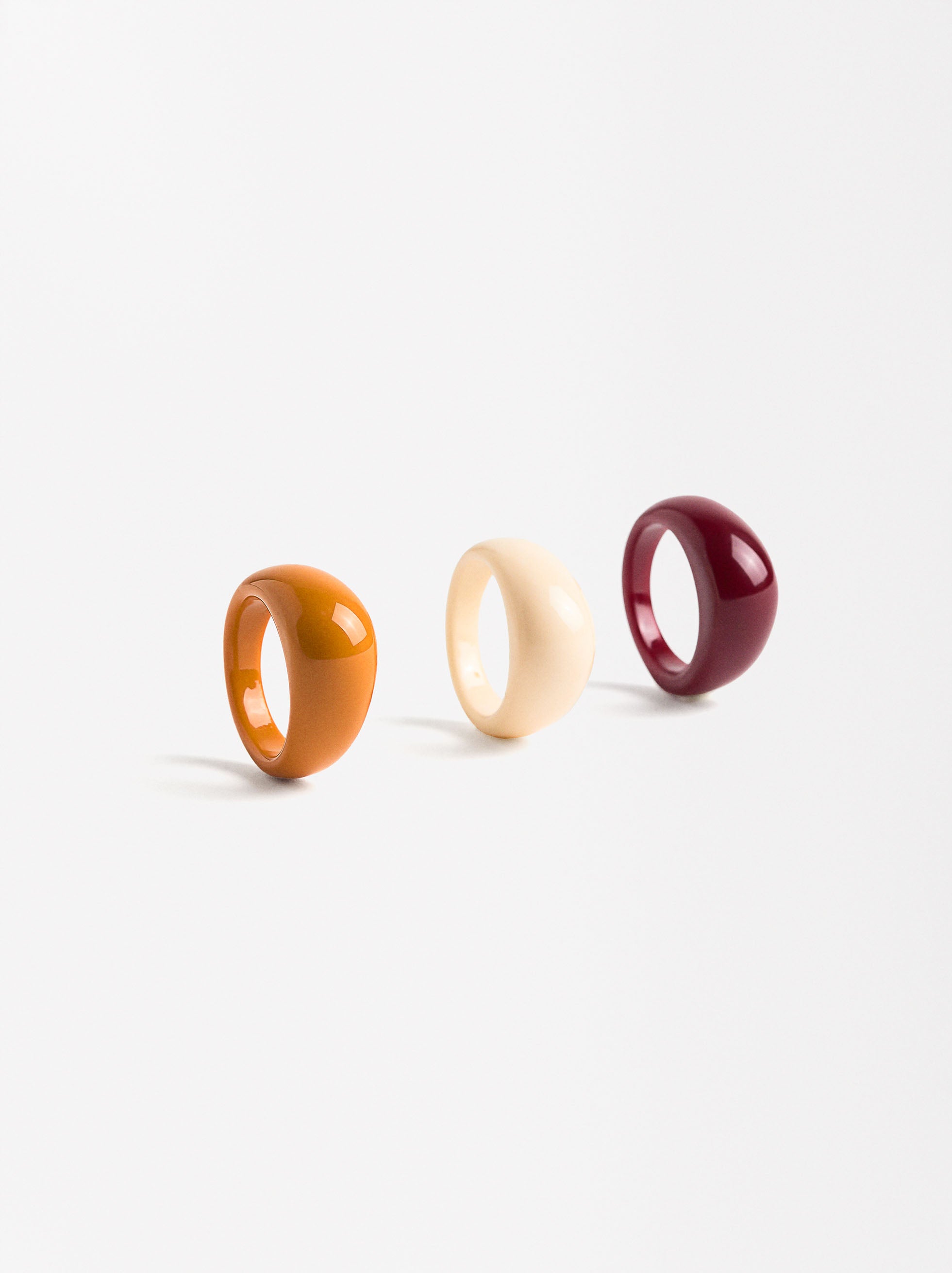 Set De Anillos Redondeados