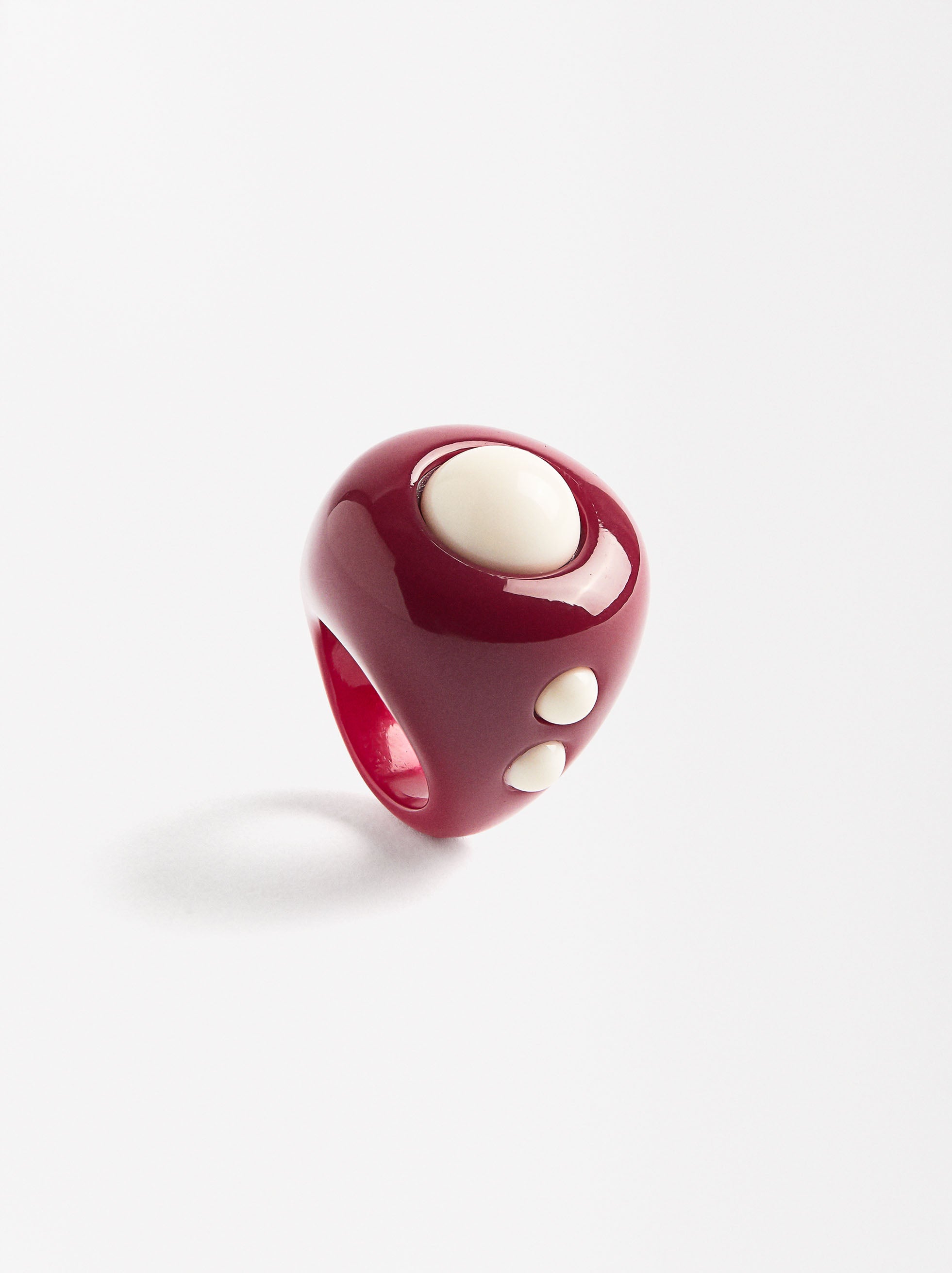 Anillo Con Esfera Contrastante