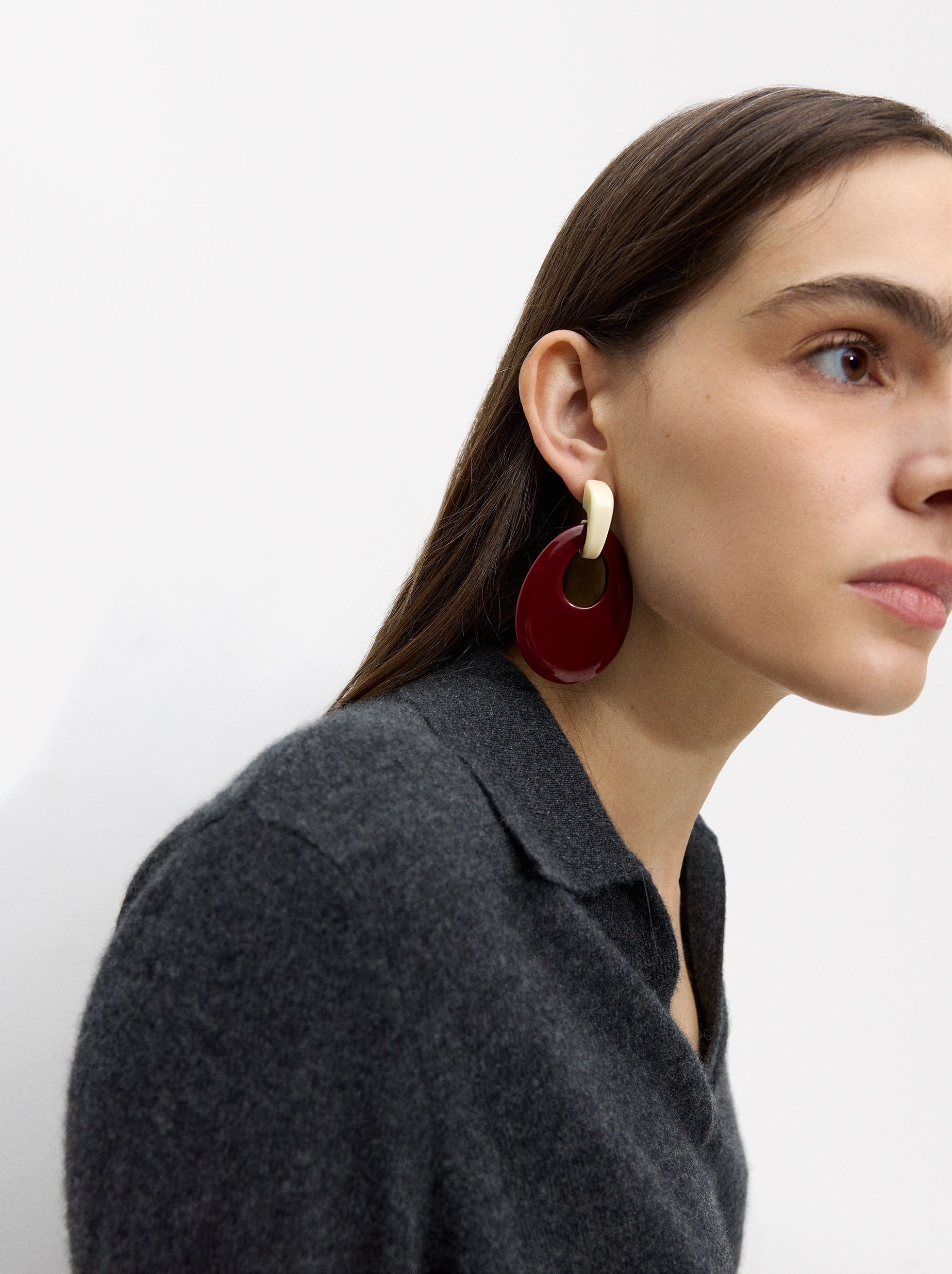 Aretes Largos Ovalados