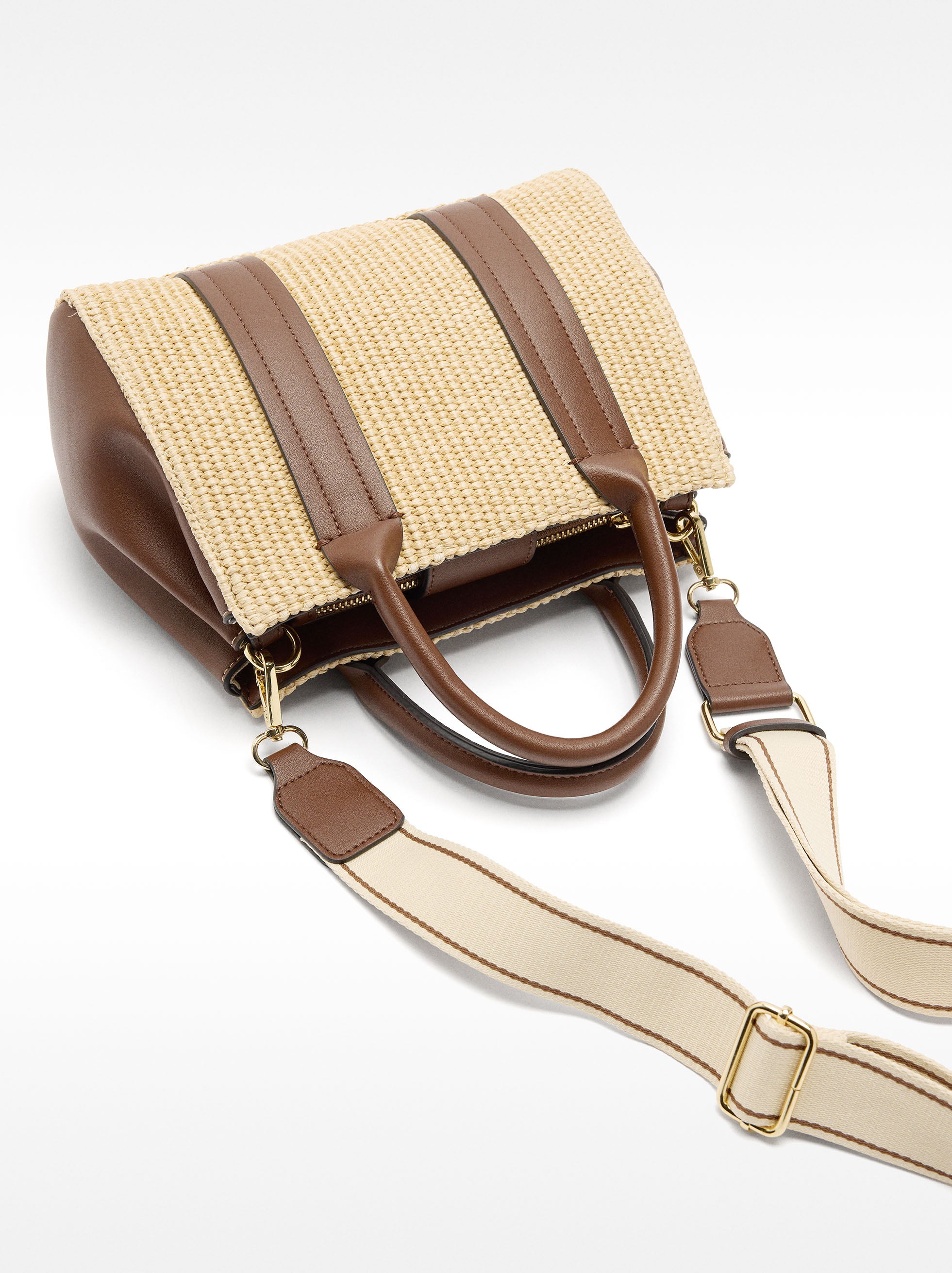 Bolso Tote Efecto Rafia