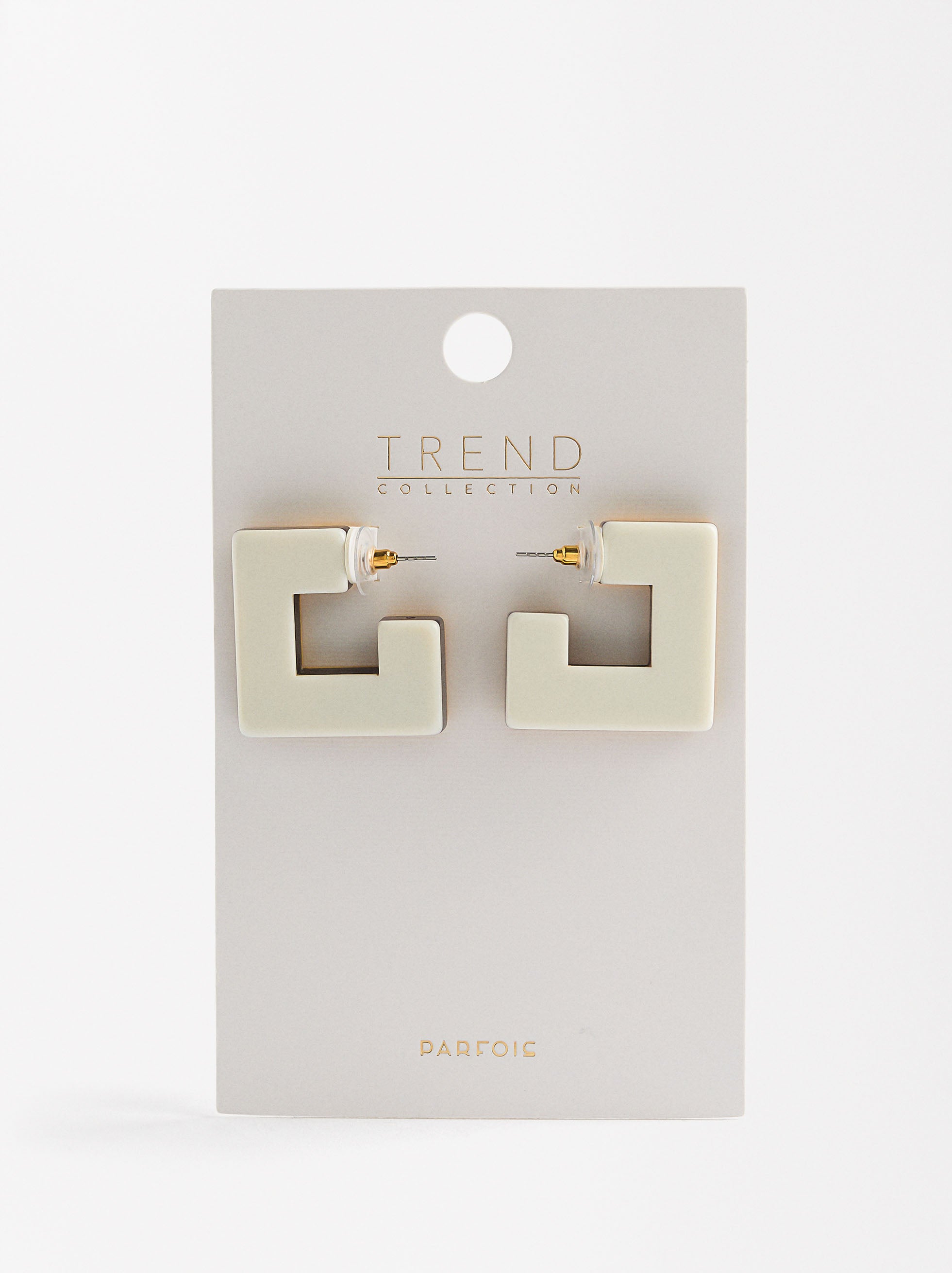 Aretes Abiertos Cuadrados Retro