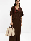 Bolso Tote Efecto Rafia