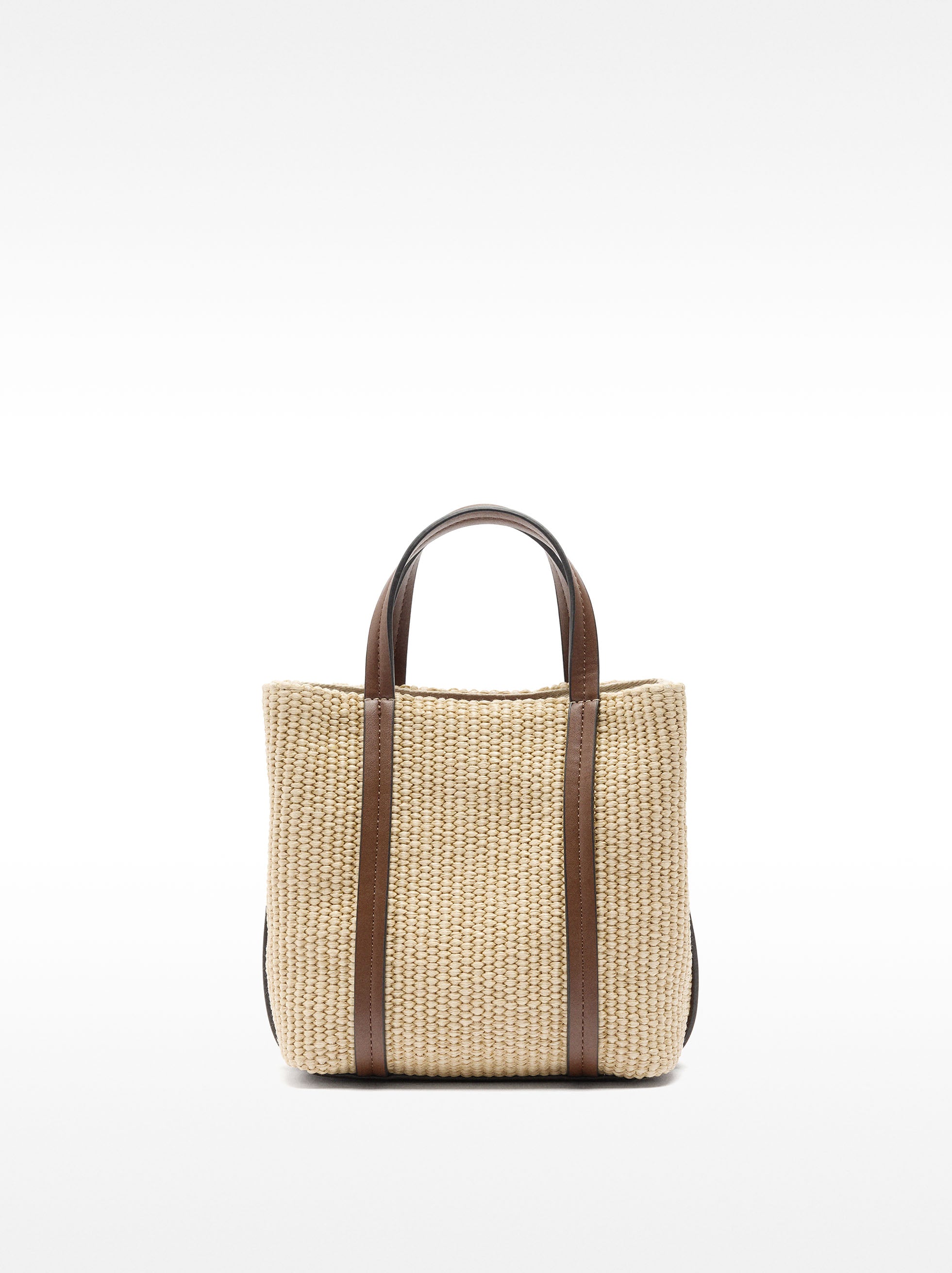 Bolso Tote De Efecto Rafia