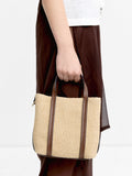 Bolso Tote De Efecto Rafia
