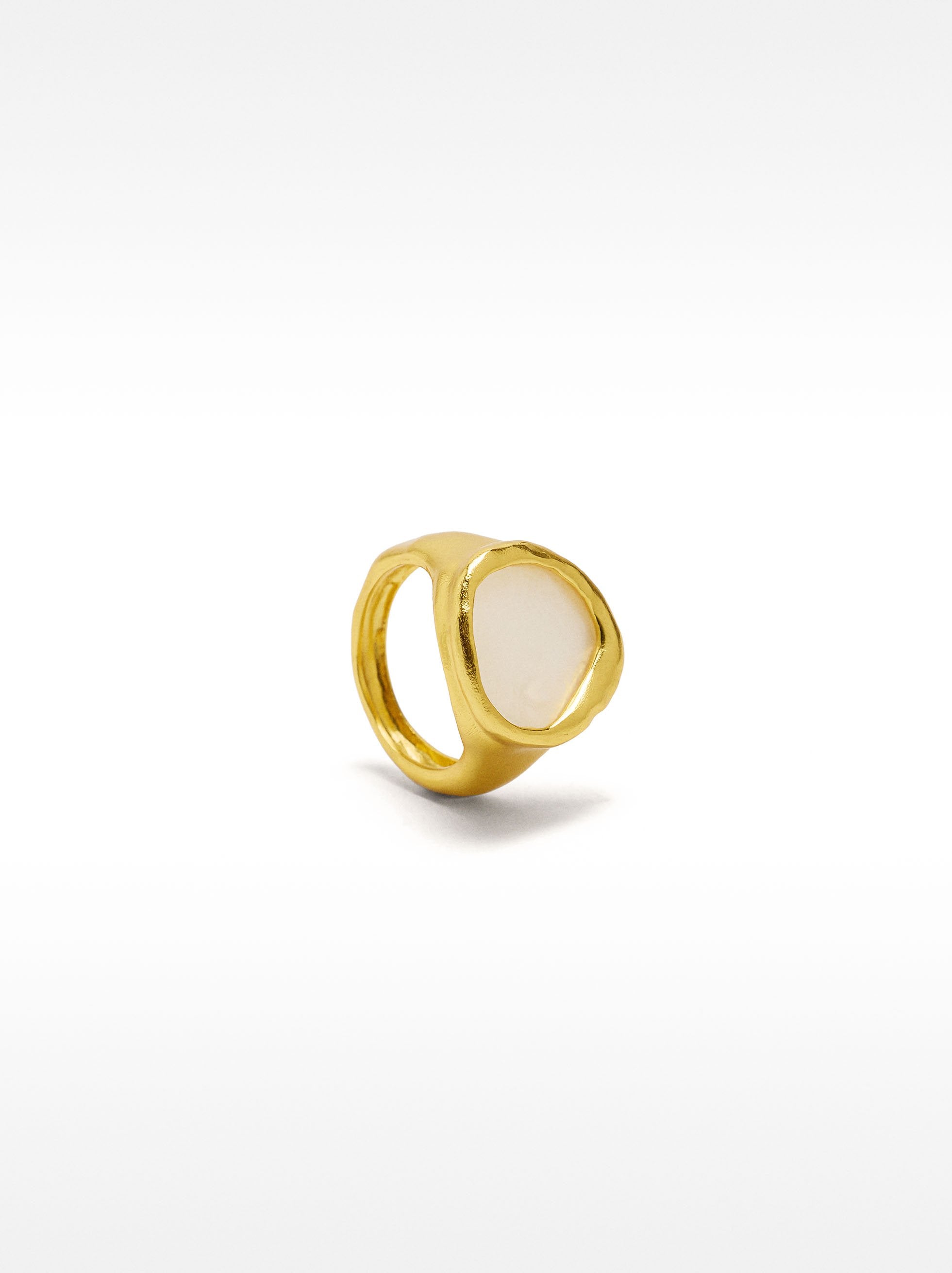 Anillo Con Perla De Agua Dulce - Plata De Ley 925