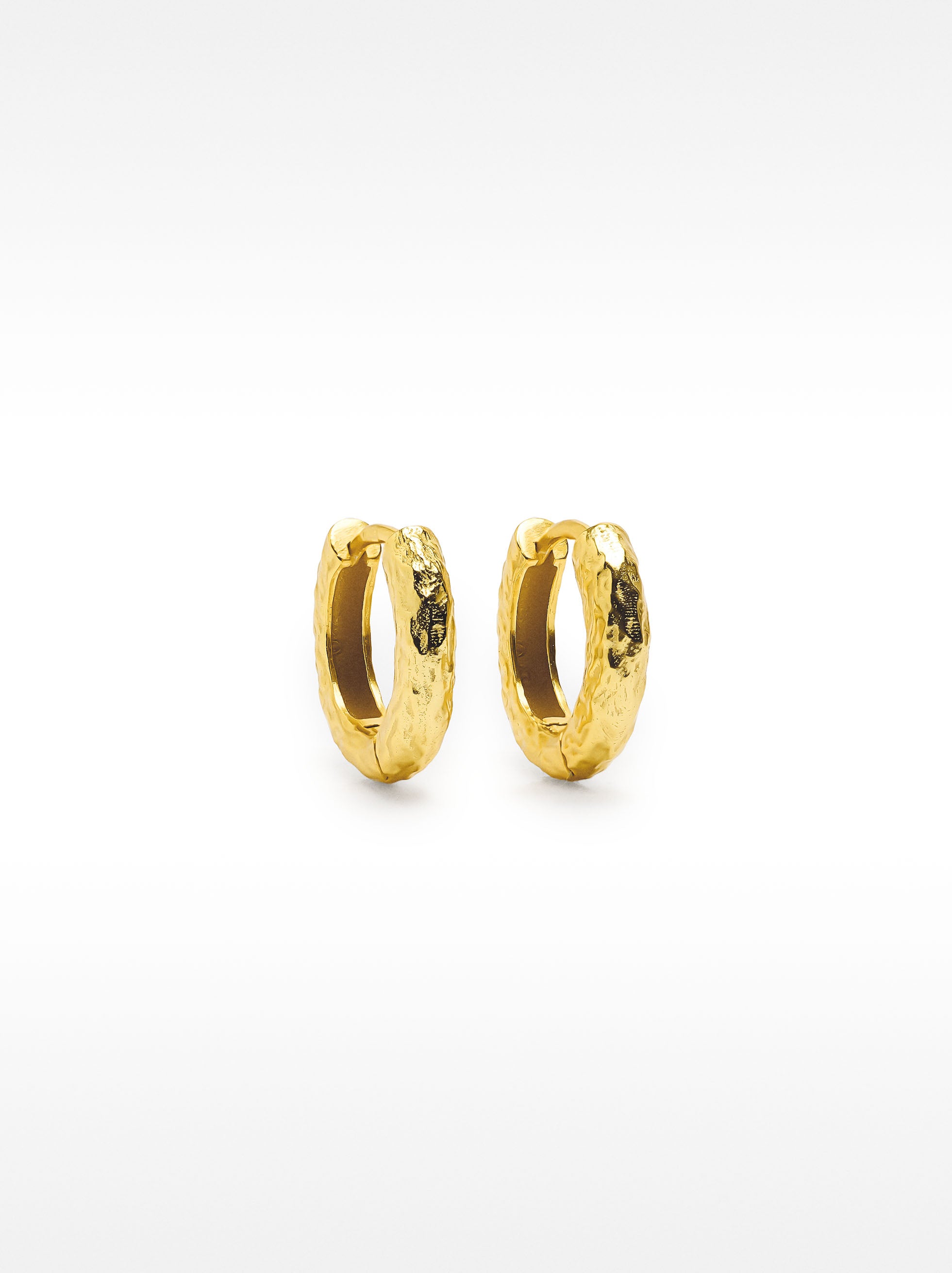 Aros Efecto Martillado - Plata De Ley 925