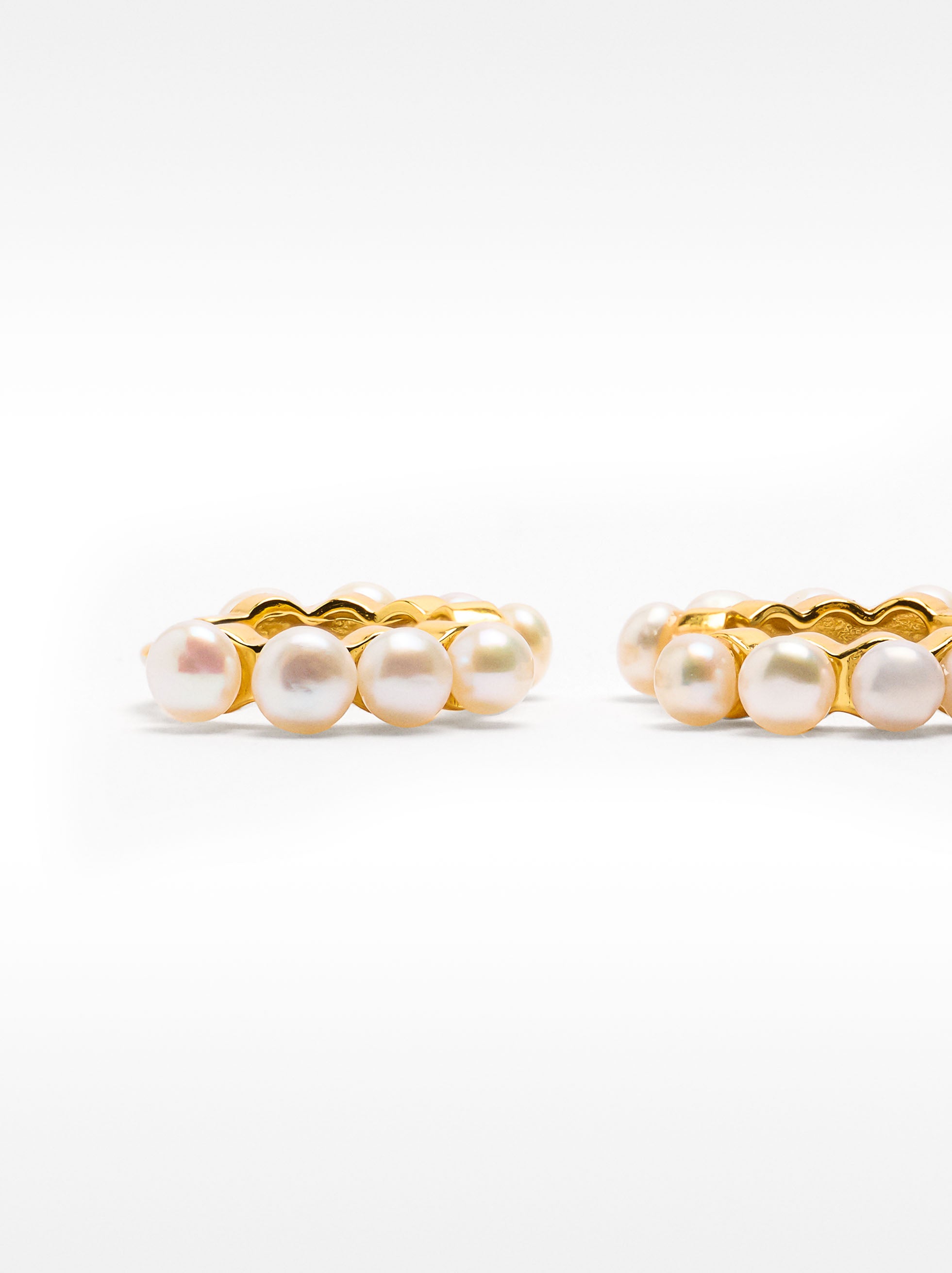 Aretes Con Perlas De Agua Dulce - Plata De Ley 925