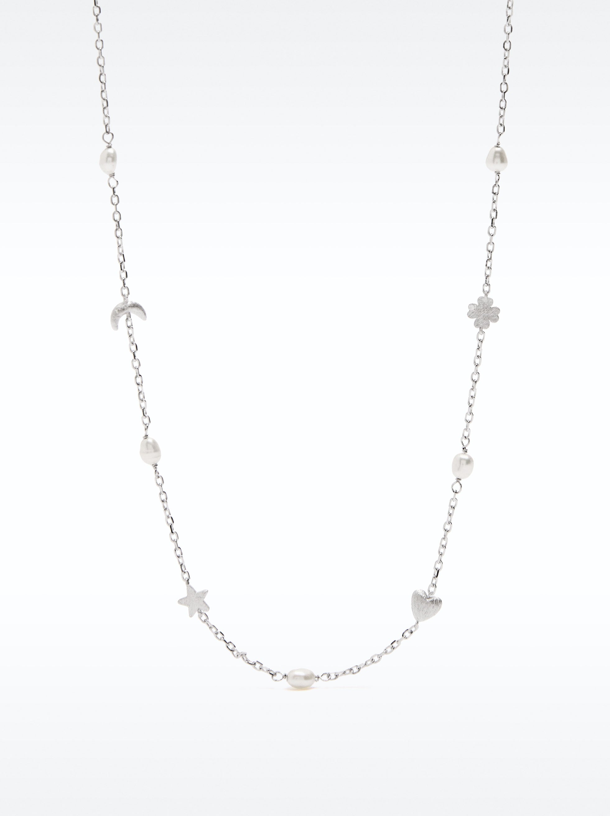 Collar Con Perlas De Agua Dulce - Plata De Ley 925