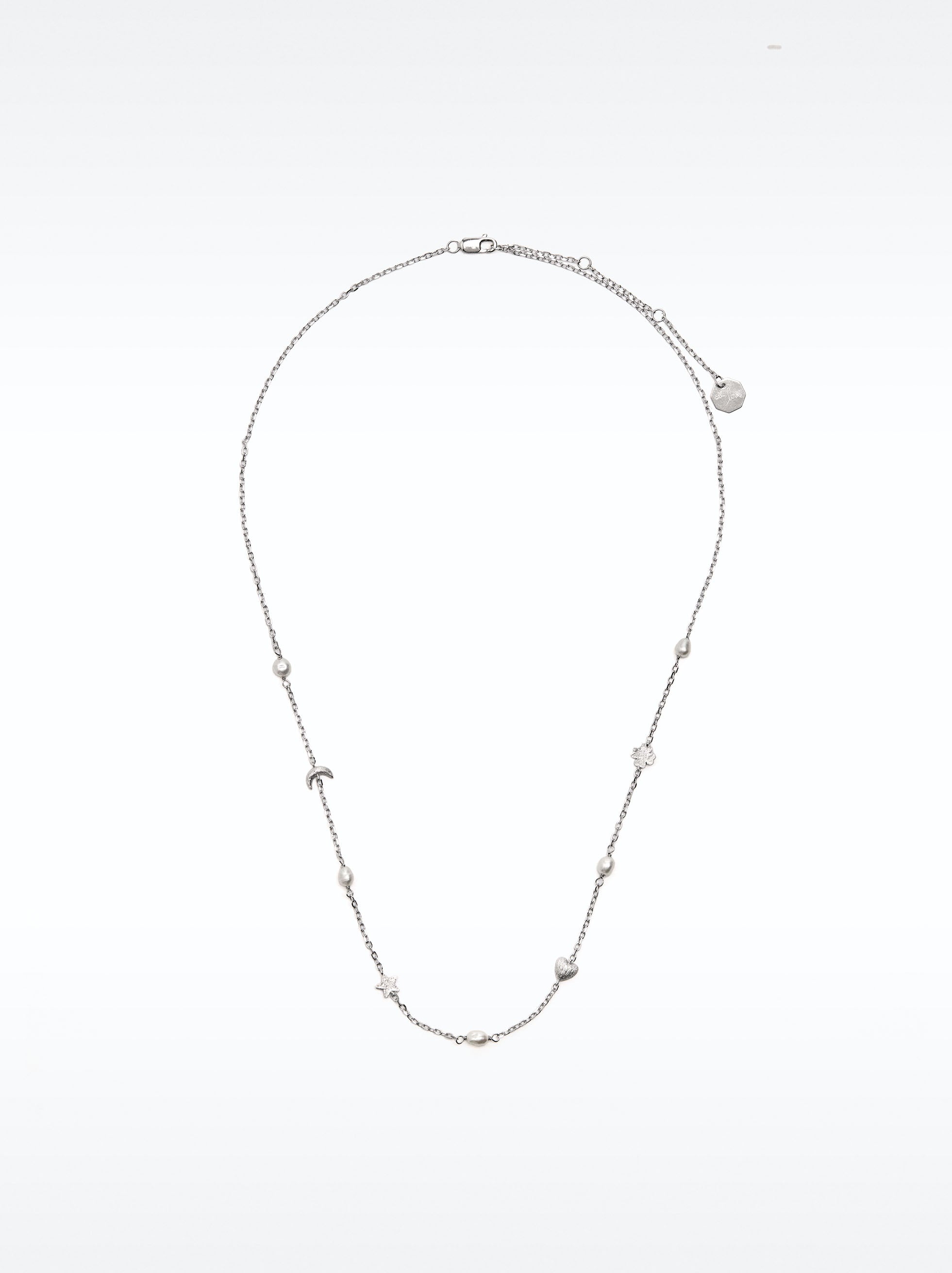 Collar Con Perlas De Agua Dulce - Plata De Ley 925