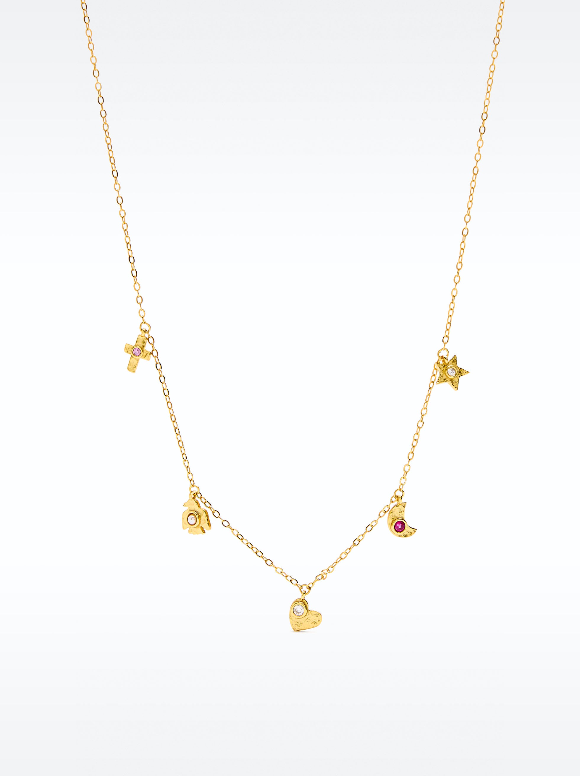 Collar Con Perlas Y Circonitas - Plata De Ley 925