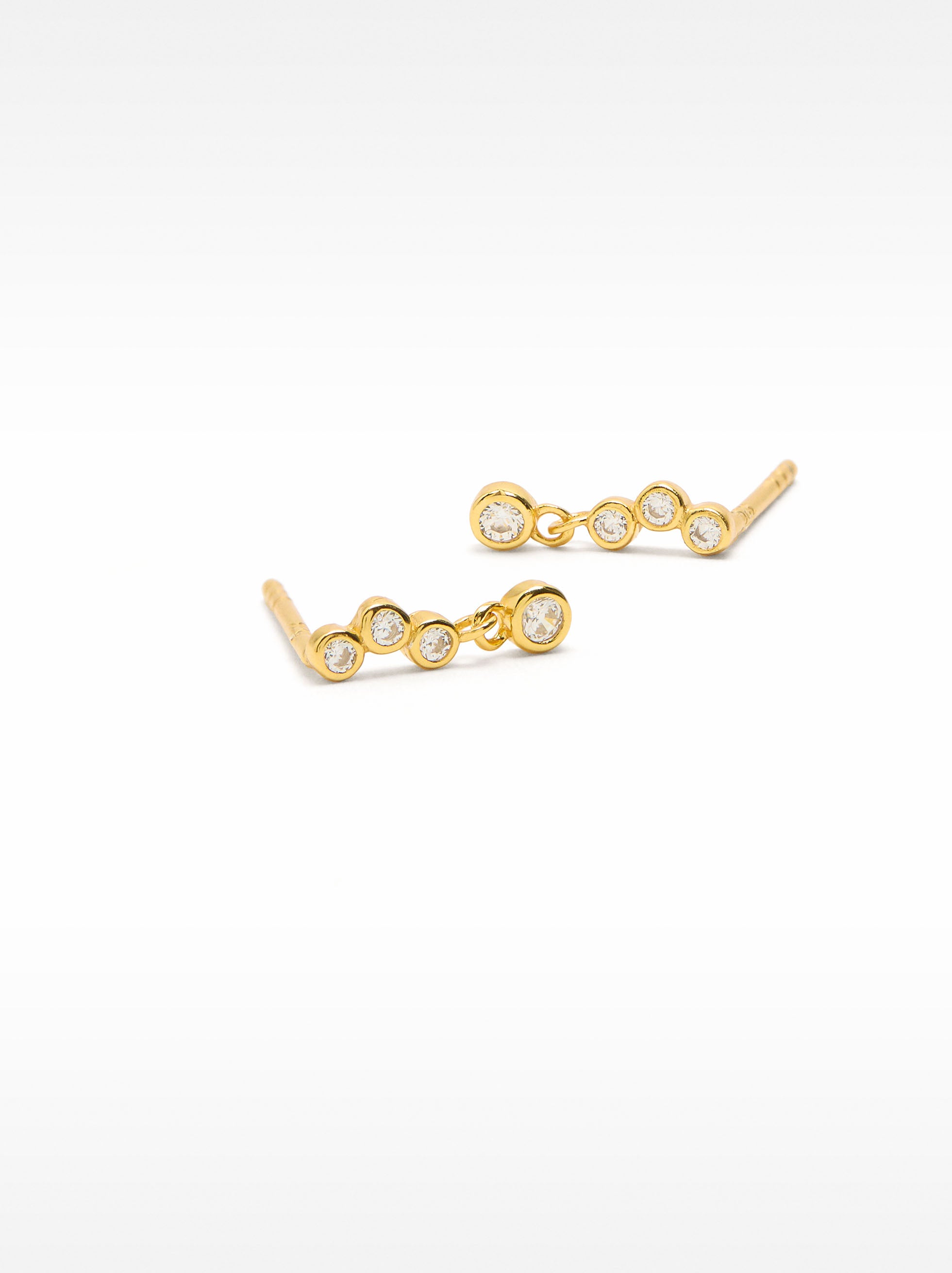 Aretes Con Circonitas - Plata De Ley 925