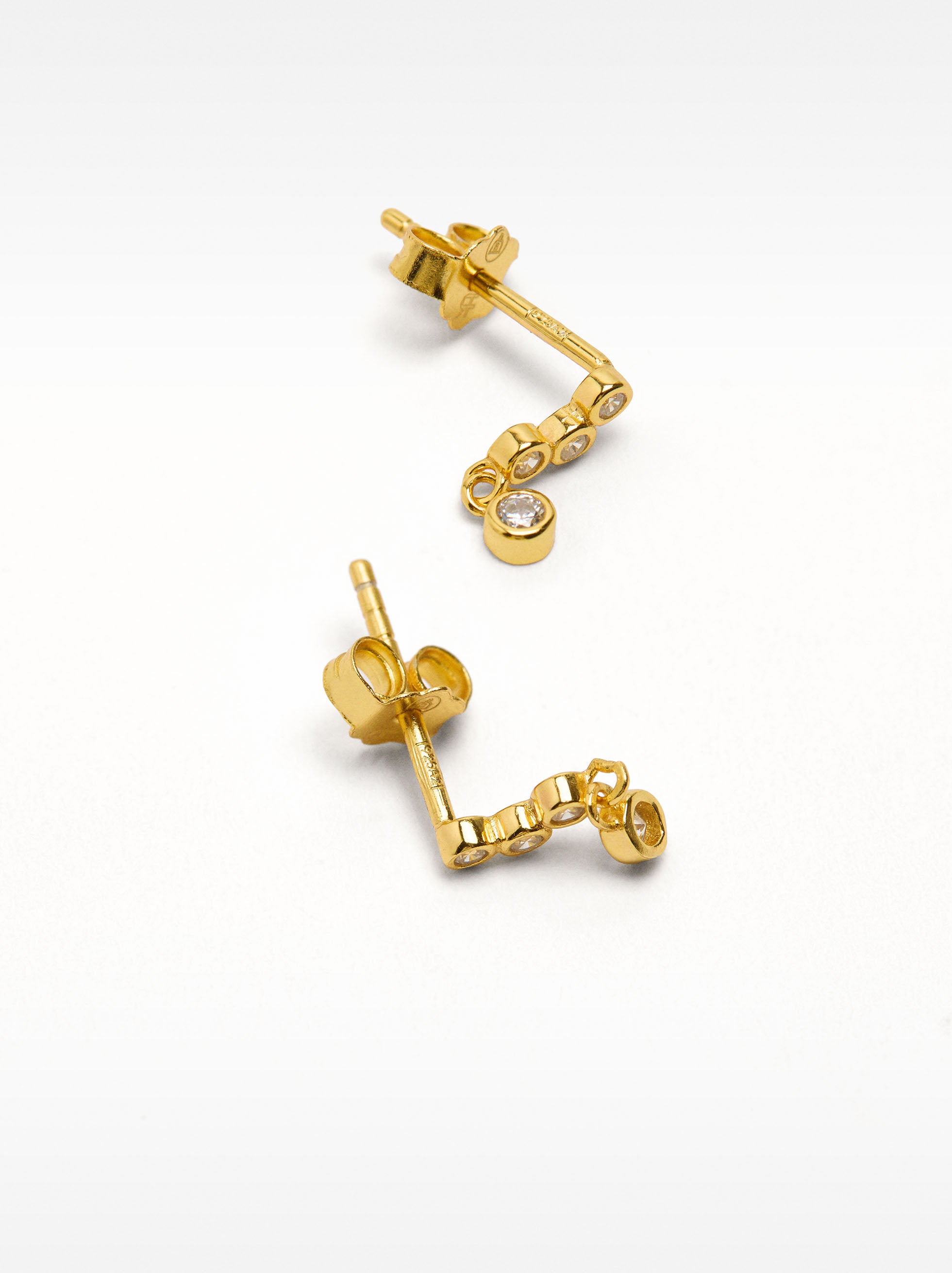 Aretes Con Circonitas - Plata De Ley 925