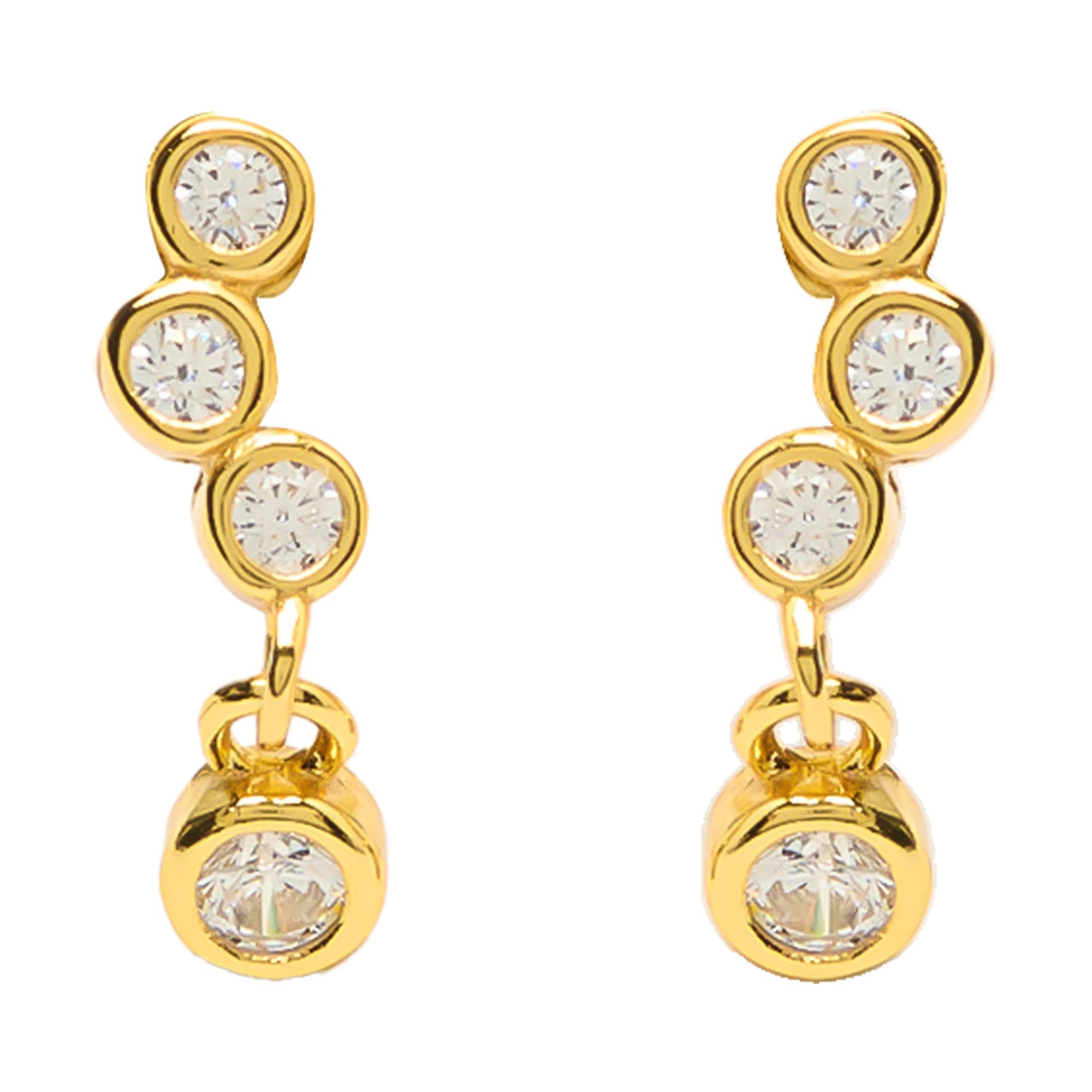 Pendientes Con Circonitas - Plata De Ley 925