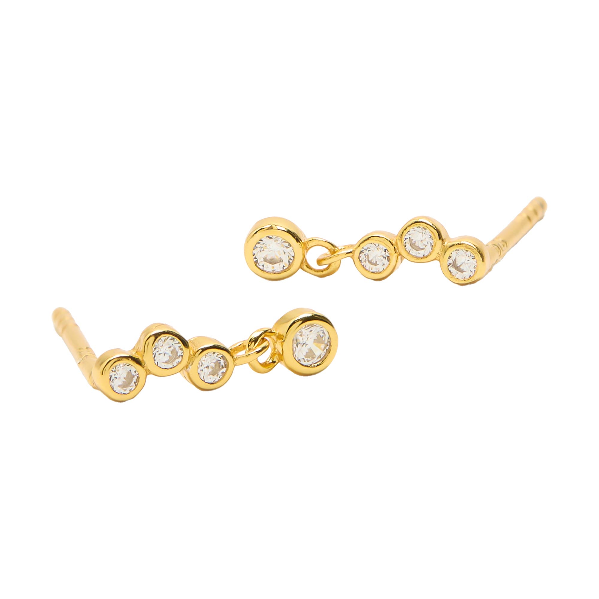 Pendientes Con Circonitas - Plata De Ley 925