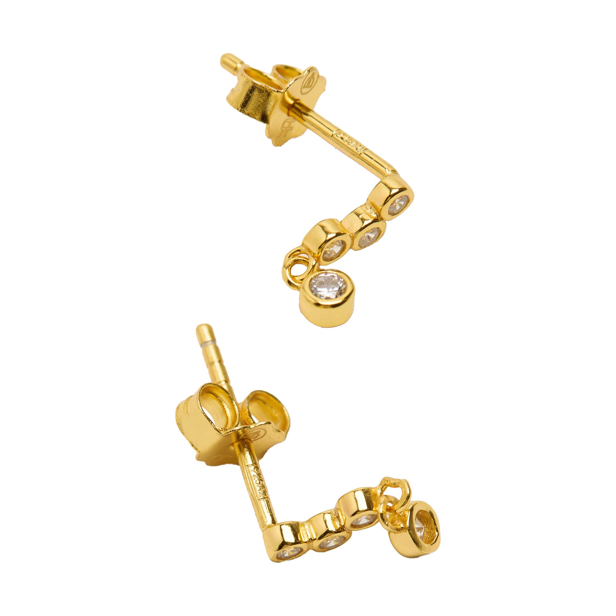 Pendientes Con Circonitas - Plata De Ley 925