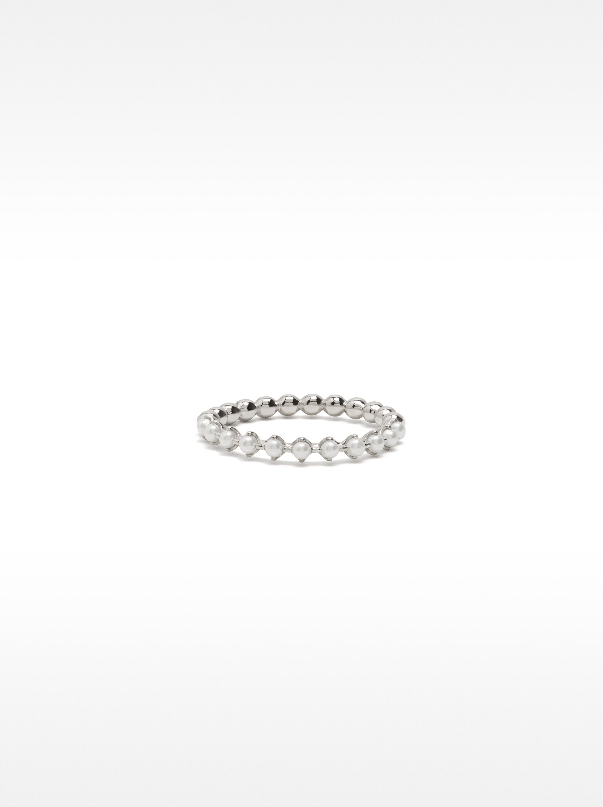 Anillo Con Esferas - Plata De Ley 925