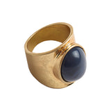 Anillo Ancho Con Efecto Piedra