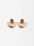 Aretes Abanico Con Resina