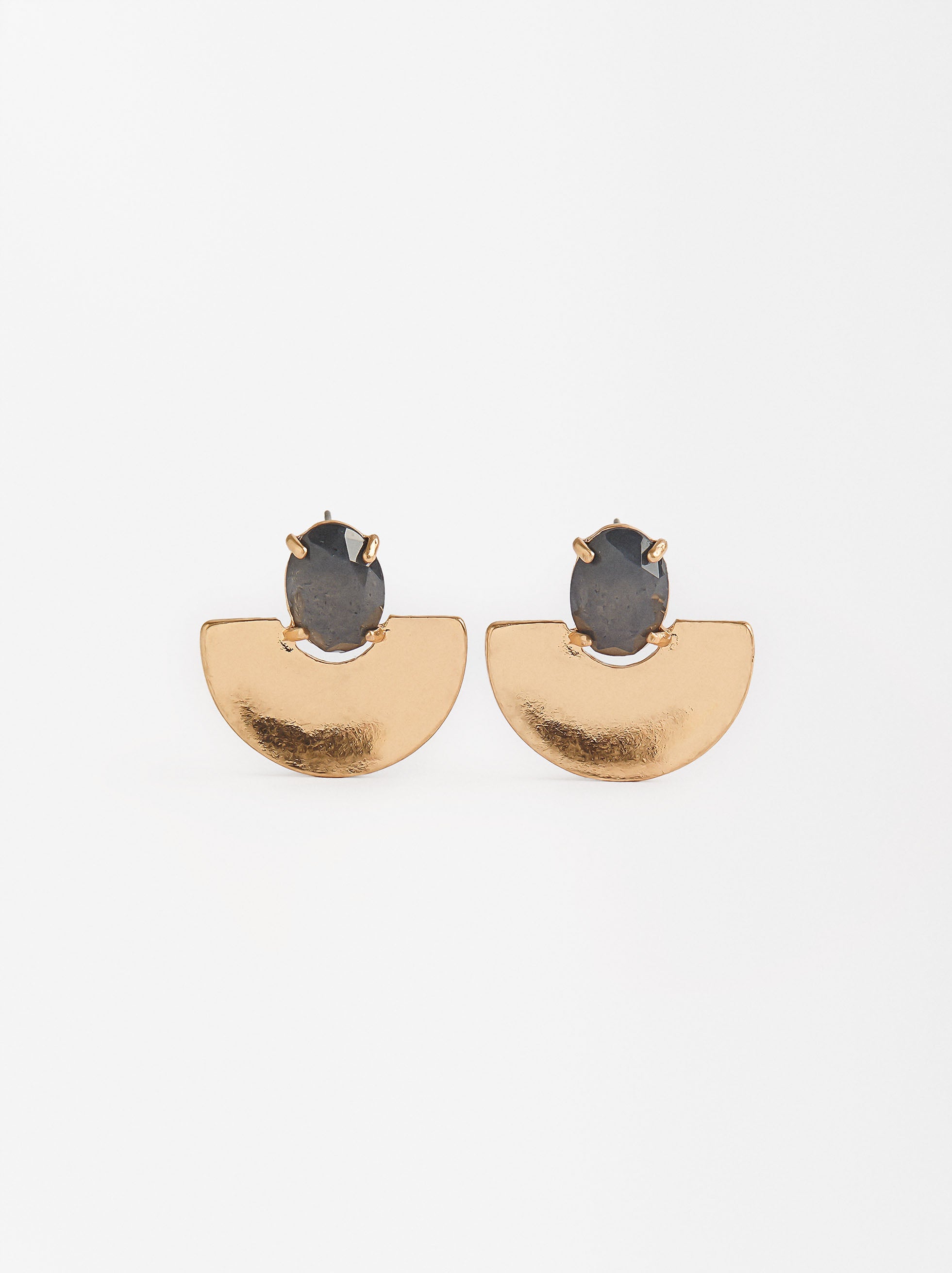 Aretes Abanico Con Resina