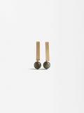 Aretes Barra Con Piedra